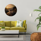RIDE INTO GOLD Round Wall Art
