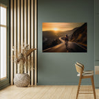 RIDE INTO GOLD Selbstklebendes Horizontal-Poster