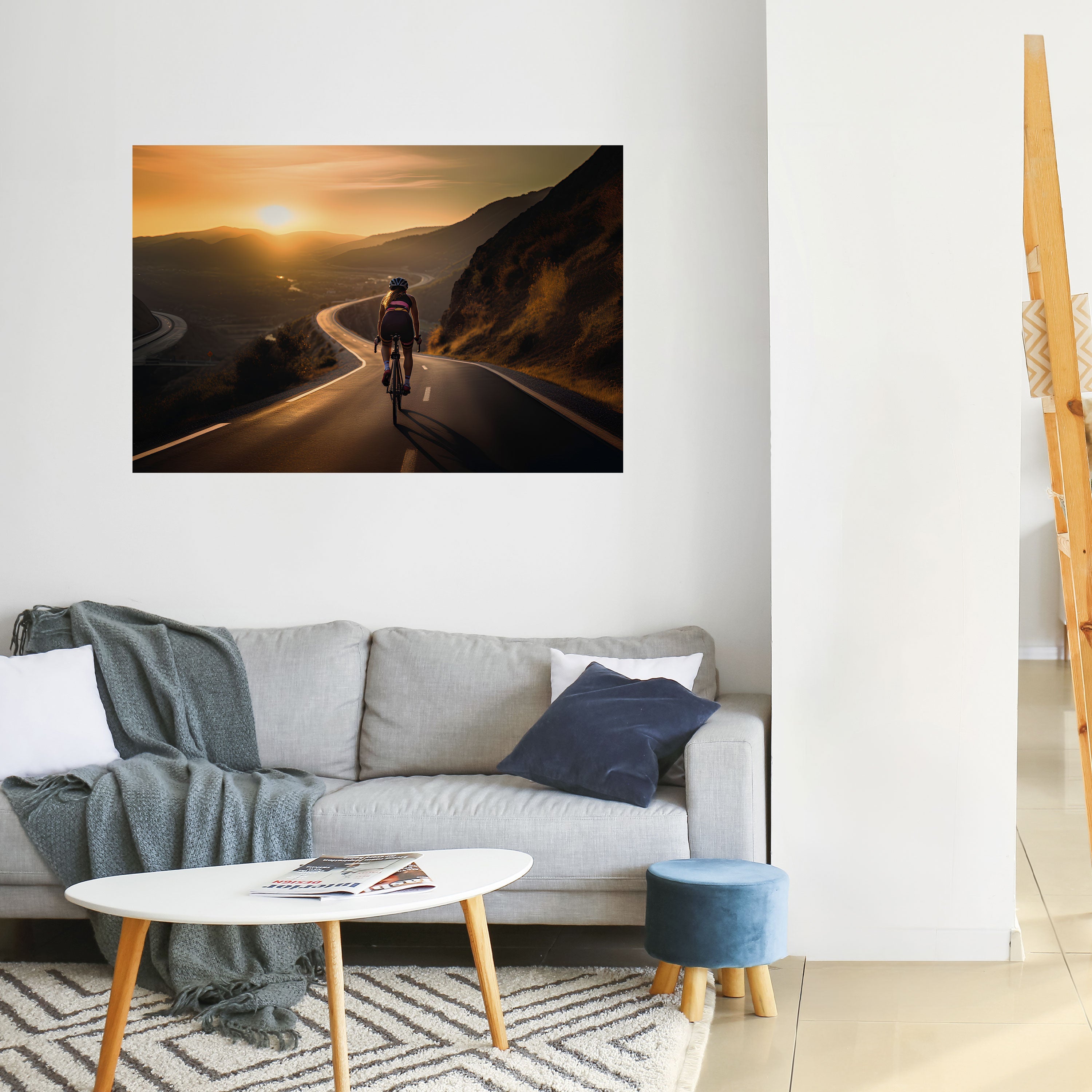 RIDE INTO GOLD Horizontales Poster zum Abziehen und Aufkleben