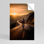RIDE INTO GOLD Selbstklebendes Poster - Hochformat