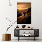 RIDE INTO GOLD Selbstklebendes Poster - Hochformat