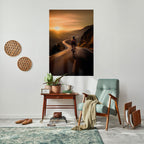 RIDE INTO GOLD Selbstklebendes Poster - Hochformat