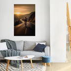 RIDE INTO GOLD Selbstklebendes Poster - Hochformat