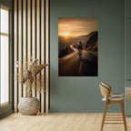 RIDE INTO GOLD Selbstklebendes Poster - Hochformat