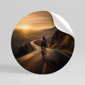 RIDE INTO GOLD Runder Wandsticker zum Abziehen und Aufkleben
