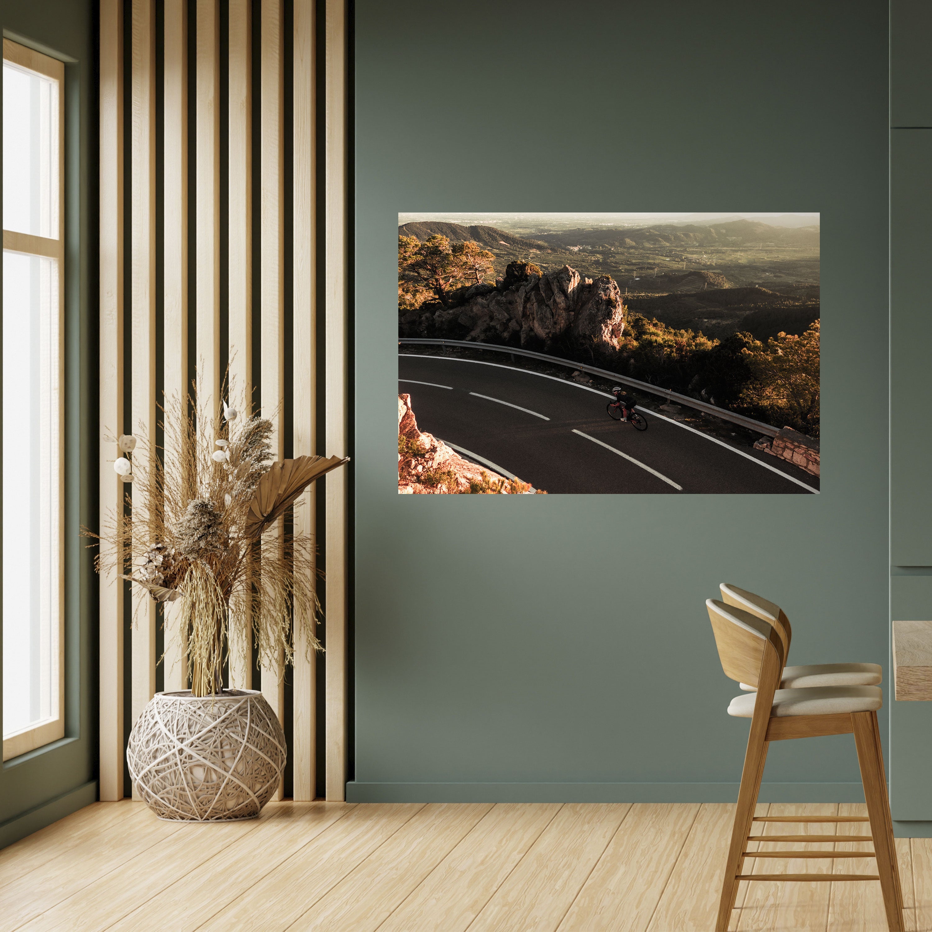 MOUNTAIN ROAD RIDE Horizontales Poster zum Abziehen und Aufkleben