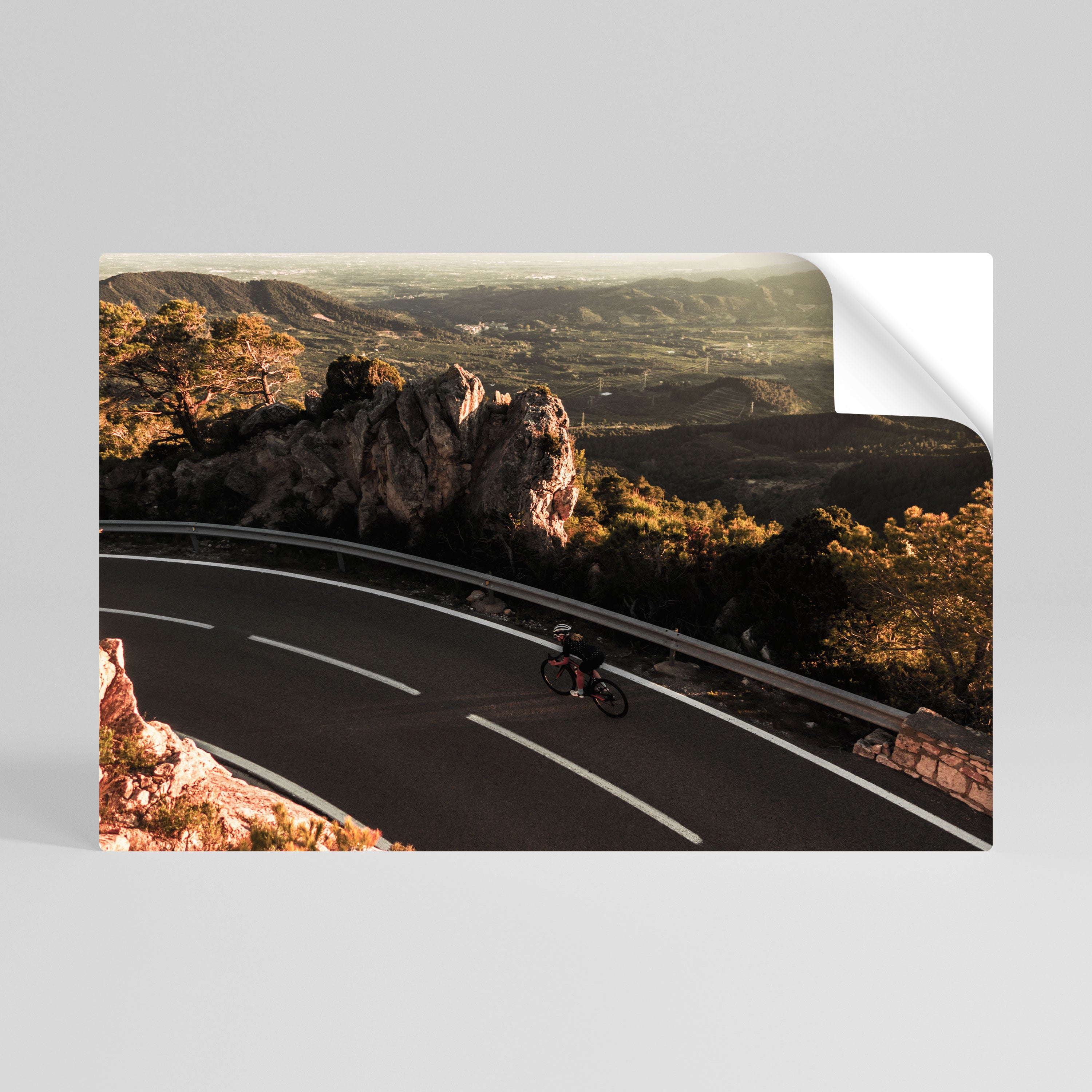MOUNTAIN ROAD RIDE Selbstklebendes Horizontal-Poster