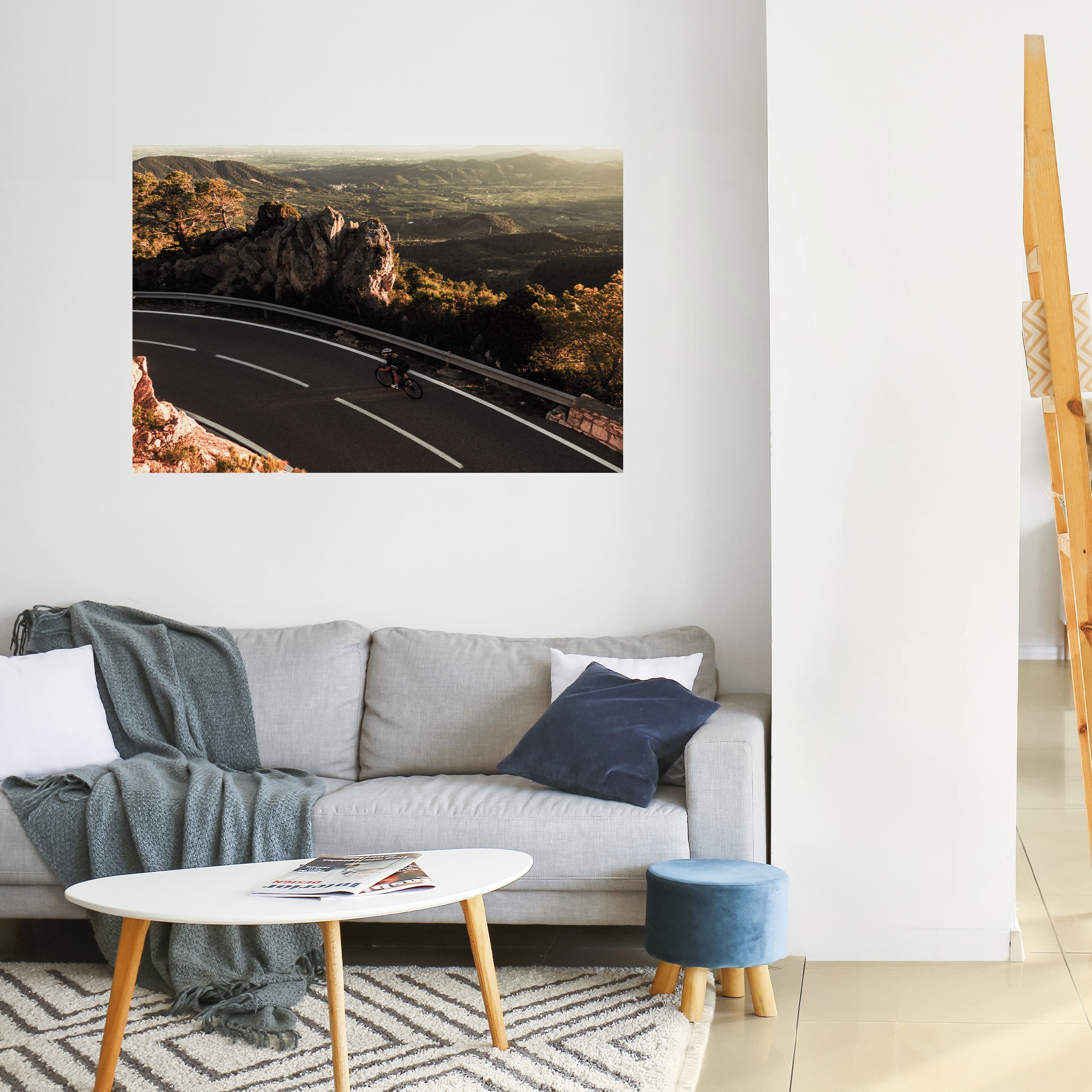 MOUNTAIN ROAD RIDE Horizontales Poster zum Abziehen und Aufkleben