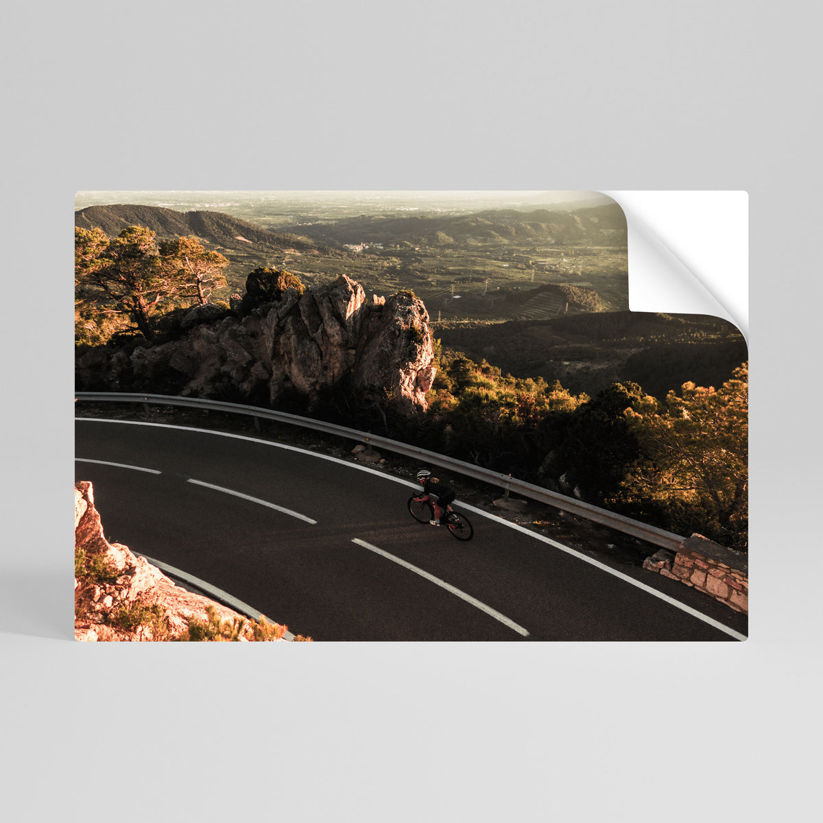 MOUNTAIN ROAD RIDE Selbstklebendes Horizontal-Poster