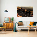 MOUNTAIN ROAD RIDE Selbstklebendes Horizontal-Poster