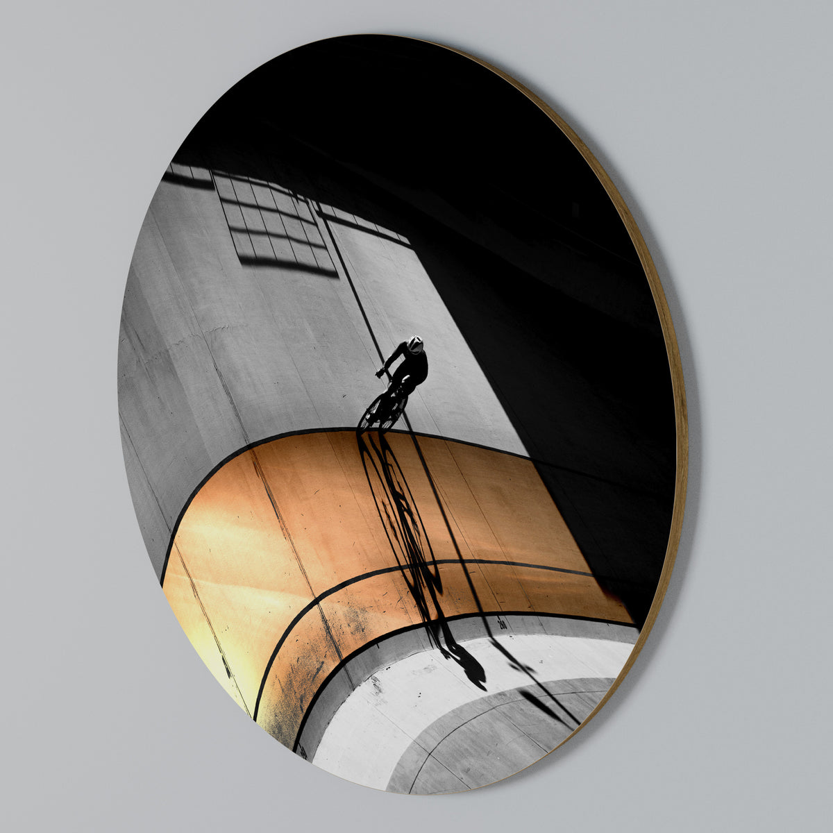 ORANGE ARC AMBIENCE Round Wall Art