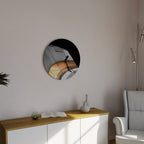 ORANGE ARC AMBIENCE Runde Wanddekoration Ø 69 cm