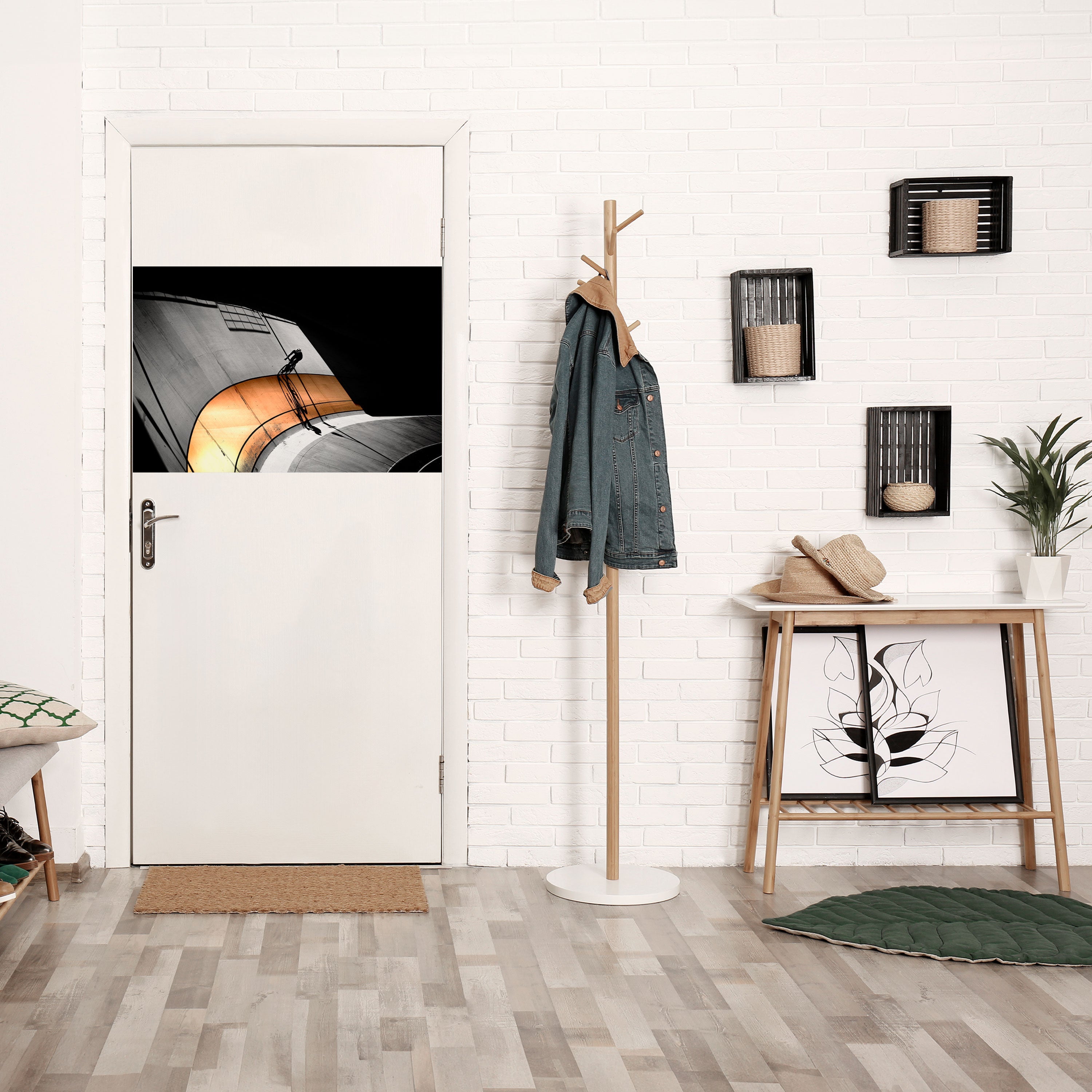 ORANGE ARC AMBIENCE Horizontales Poster zum Abziehen und Aufkleben