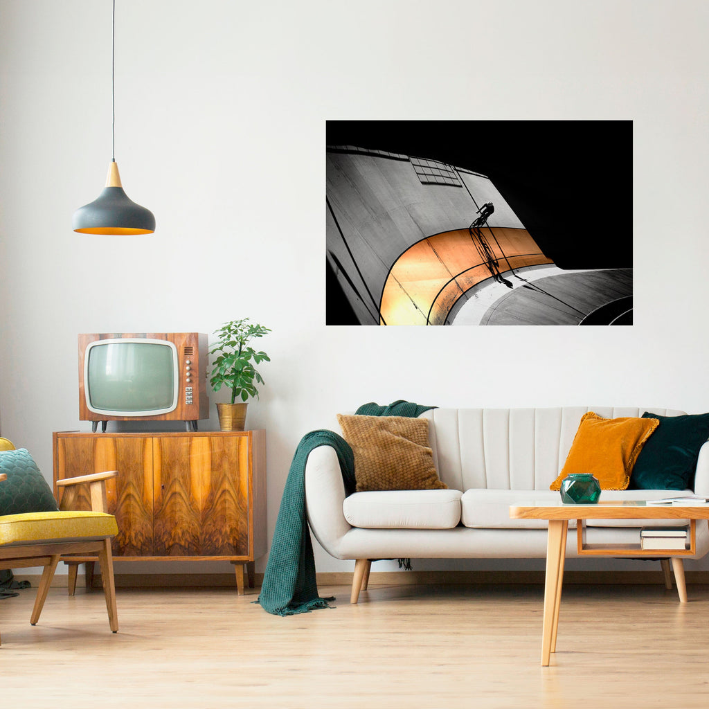ORANGE ARC AMBIENCE Horizontales Poster zum Abziehen und Aufkleben