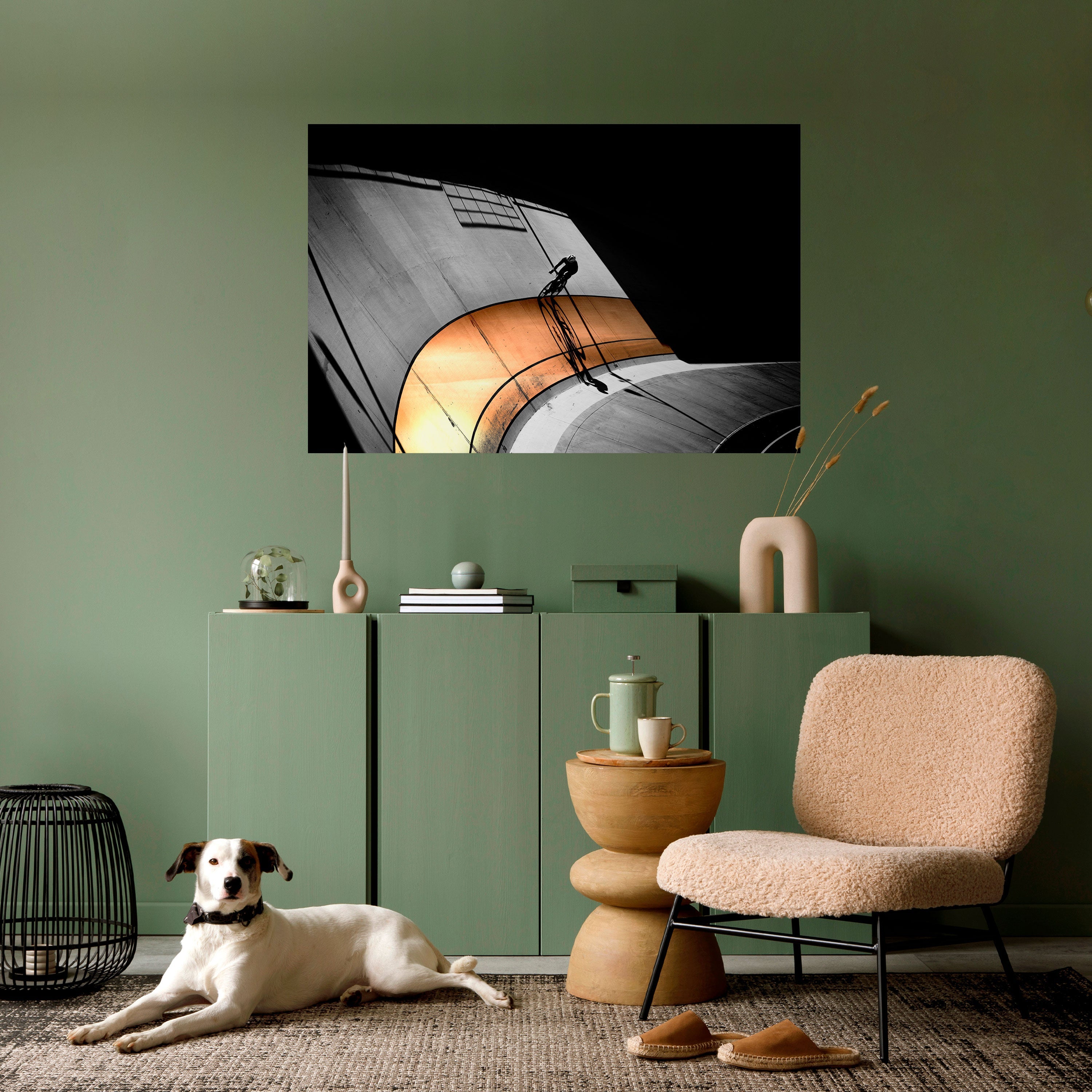 ORANGE ARC AMBIENCE Horizontales Poster zum Abziehen und Aufkleben