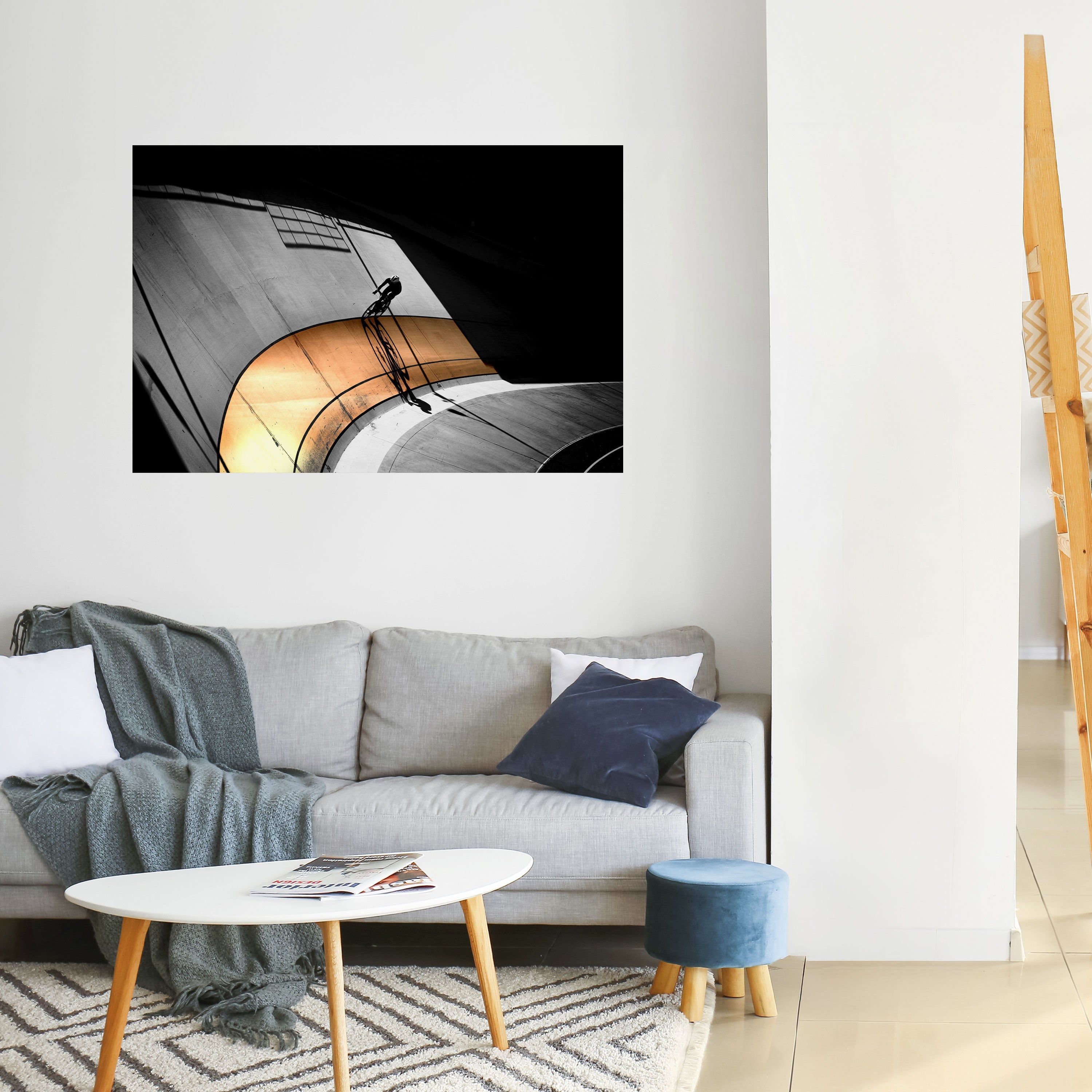 ORANGE ARC AMBIENCE Horizontales Poster zum Abziehen und Aufkleben