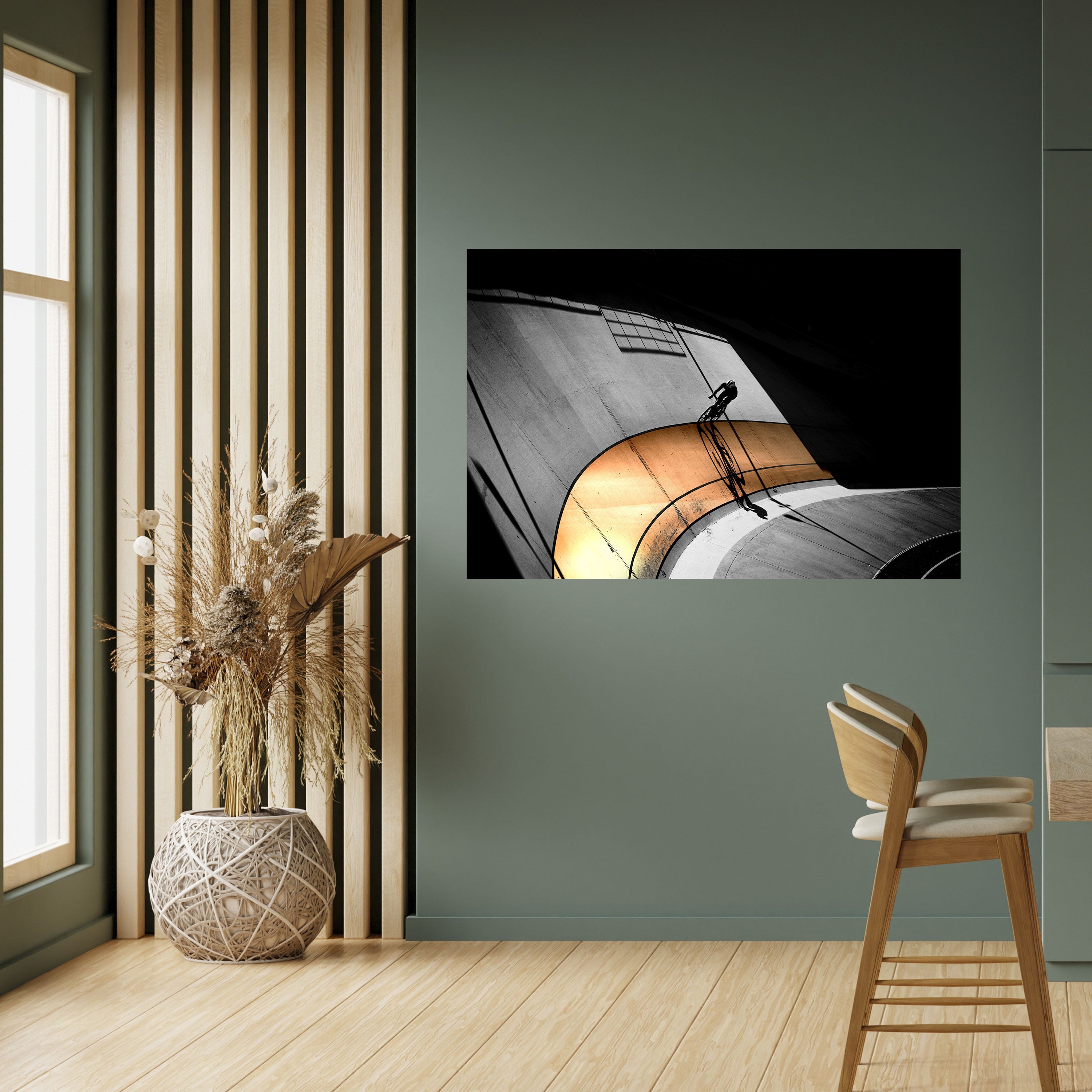 ORANGE ARC AMBIENCE Horizontales Poster zum Abziehen und Aufkleben