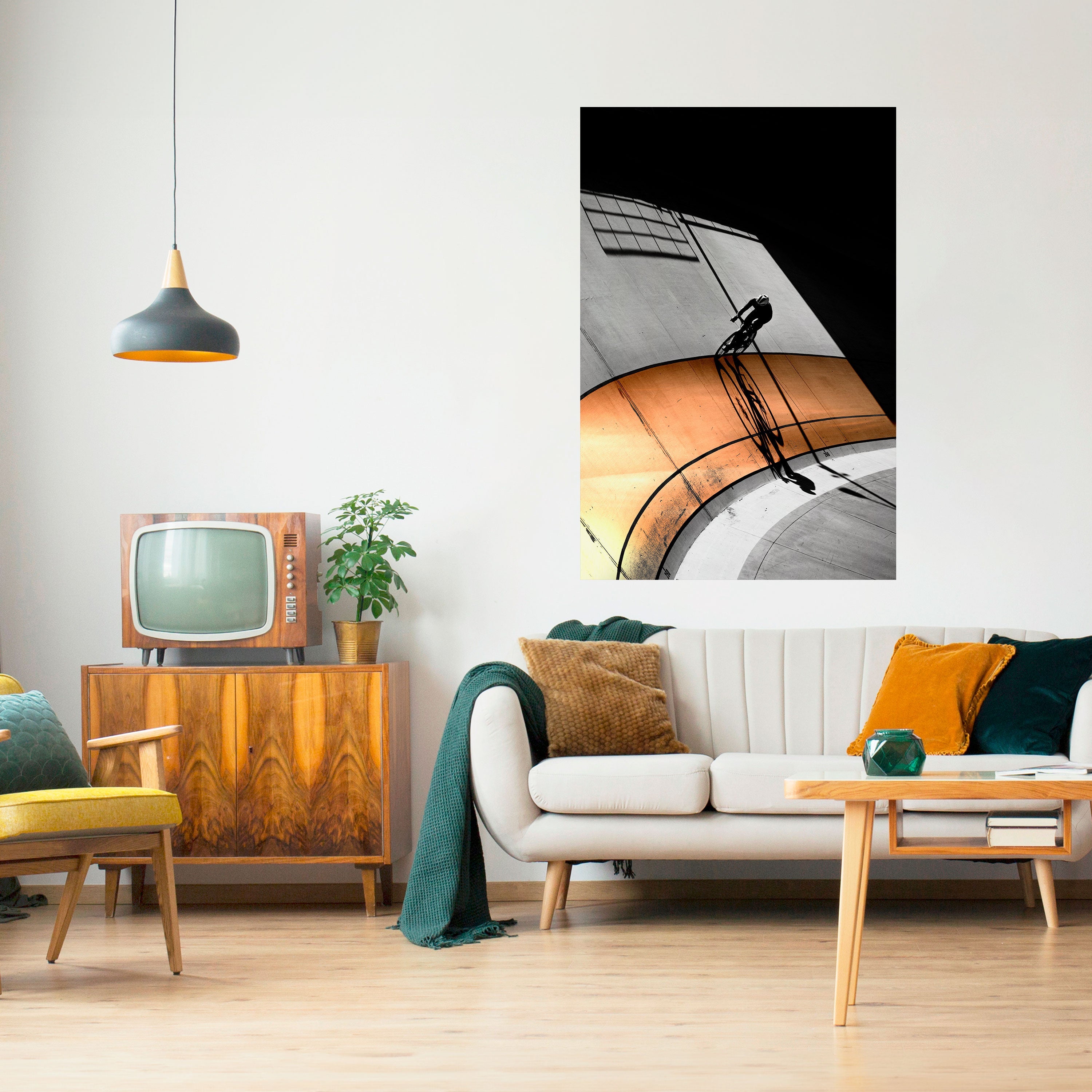 ORANGE ARC AMBIENCE Vertikales Poster zum Abziehen und Aufkleben