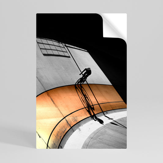 ORANGE ARC AMBIENCE Selbstklebendes Poster - Hochformat