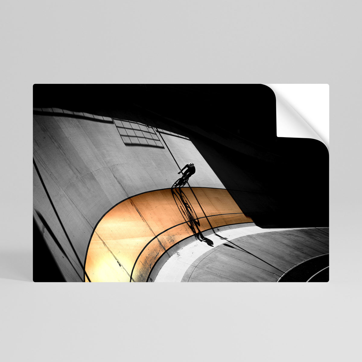 ORANGE ARC AMBIENCE Selbstklebendes Horizontal-Poster