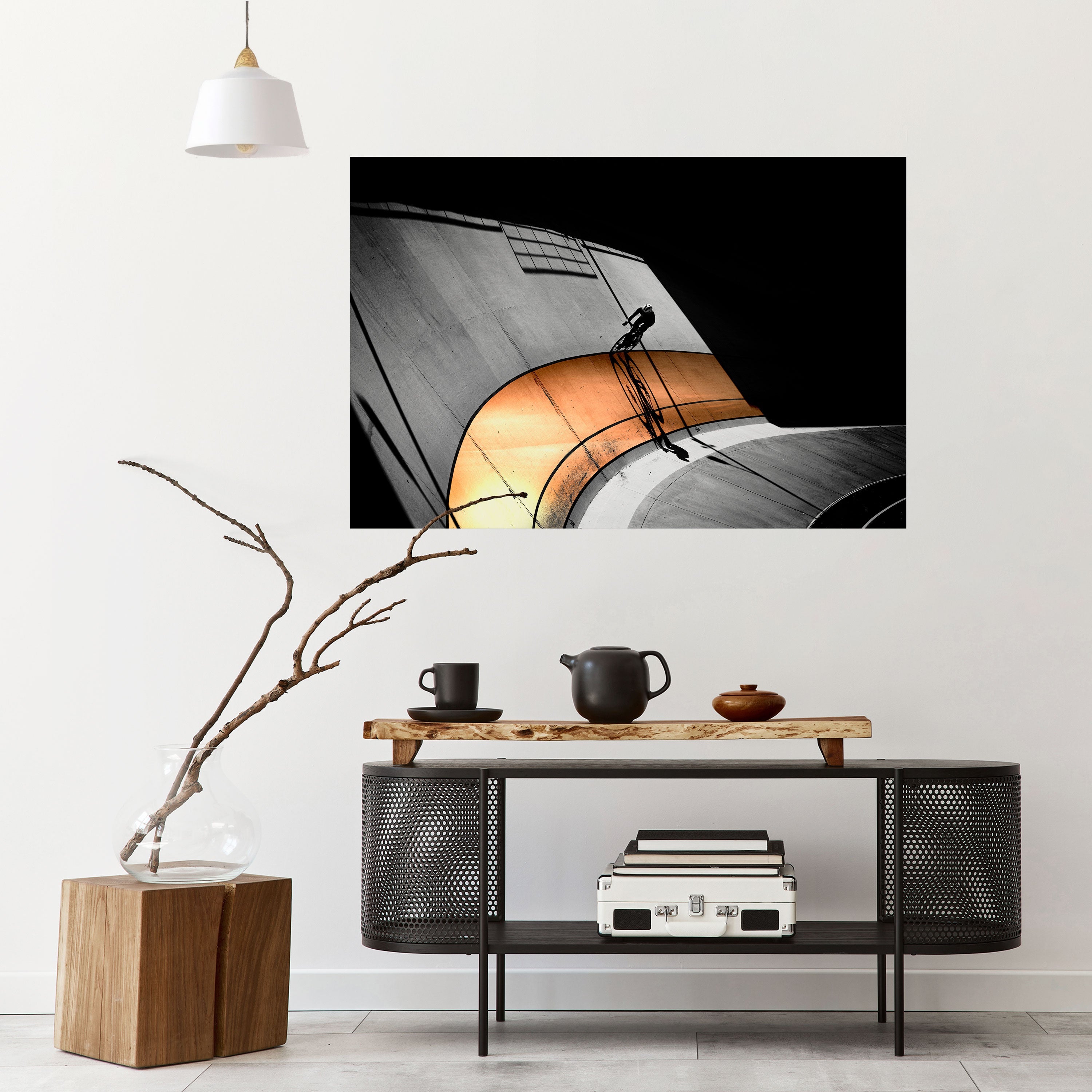 ORANGE ARC AMBIENCE Horizontales Poster zum Abziehen und Aufkleben