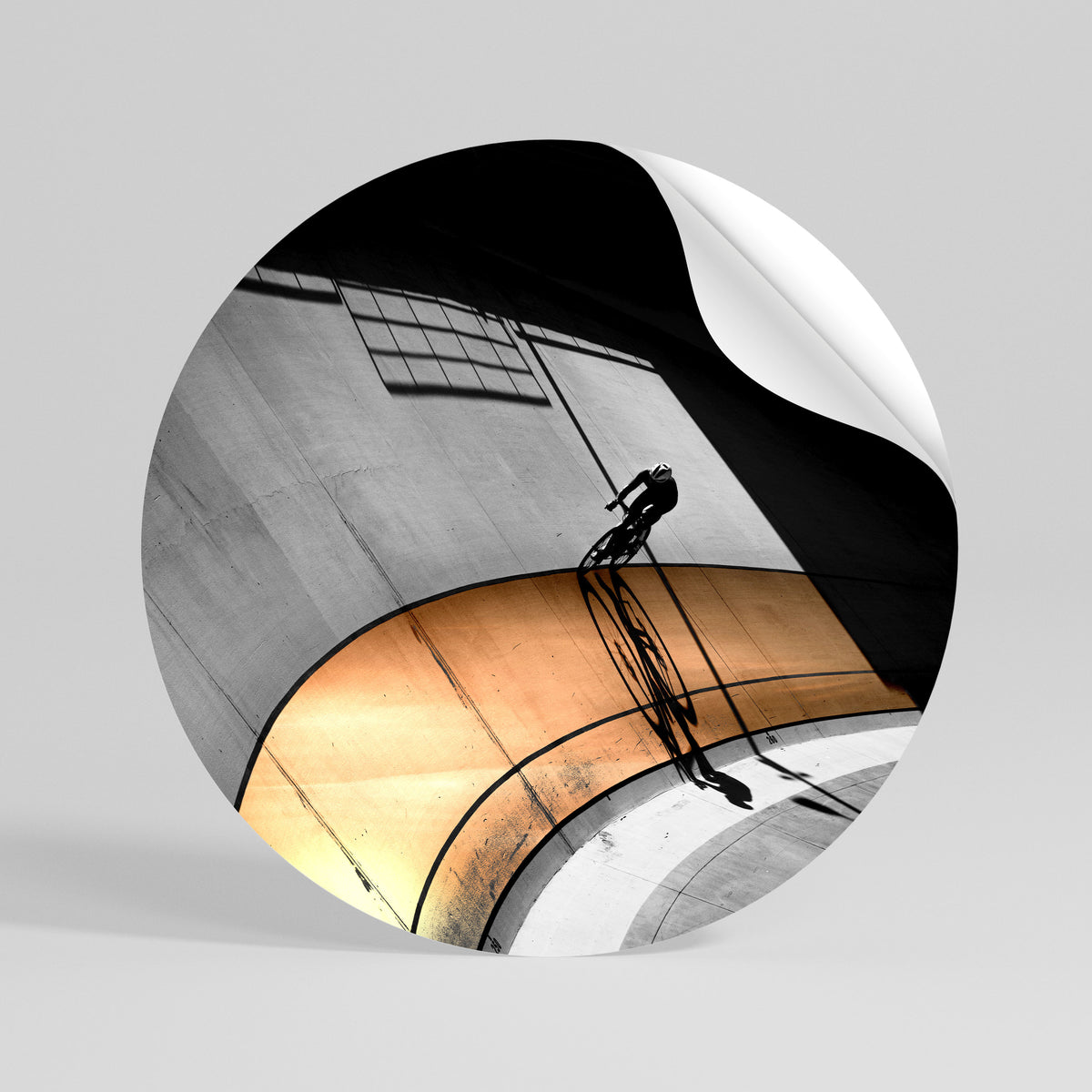 ORANGE ARC AMBIENCE Runder Wandsticker zum Abziehen und Aufkleben