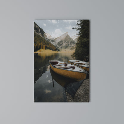 TRANQUIL LAKE JOURNEY Vertical Canvas Print