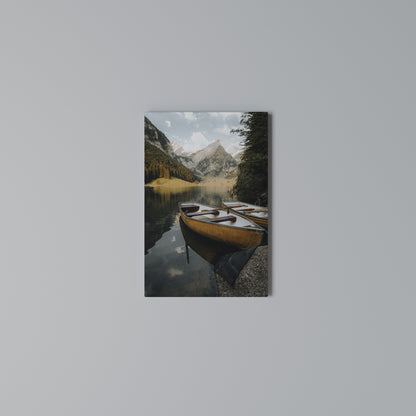 TRANQUIL LAKE JOURNEY Vertical Canvas Print