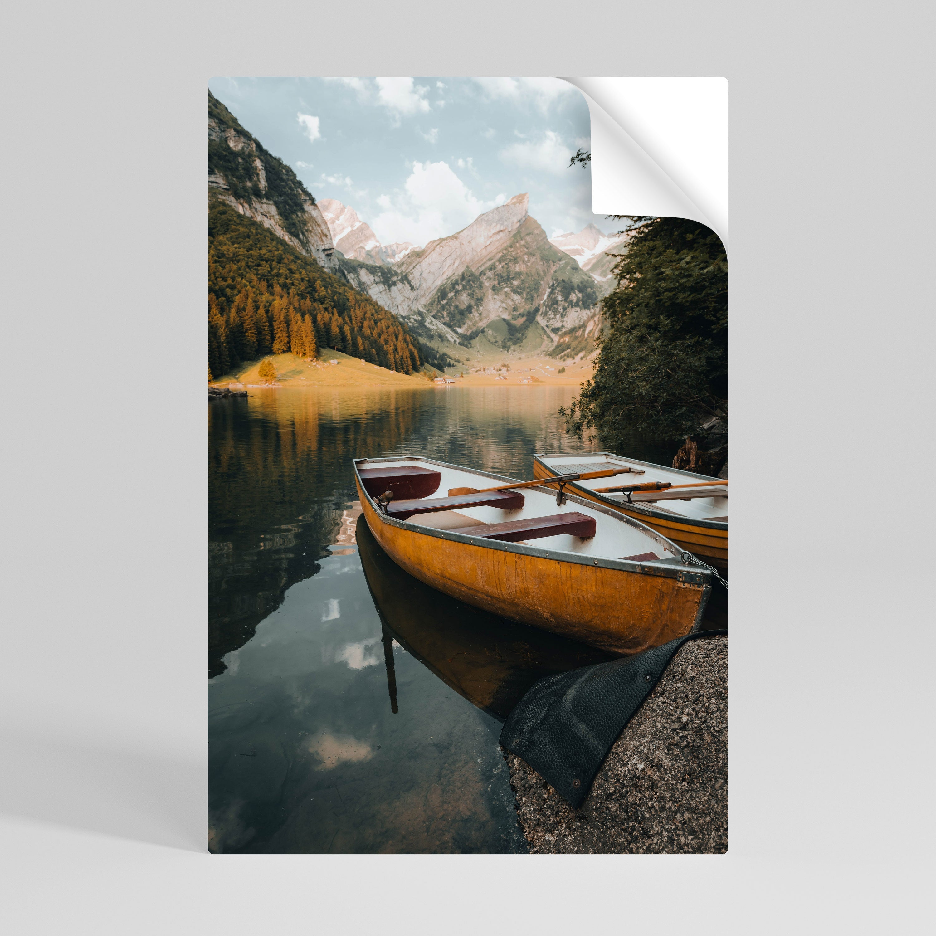 TRANQUIL LAKE JOURNEY Vertikales Poster zum Abziehen und Aufkleben