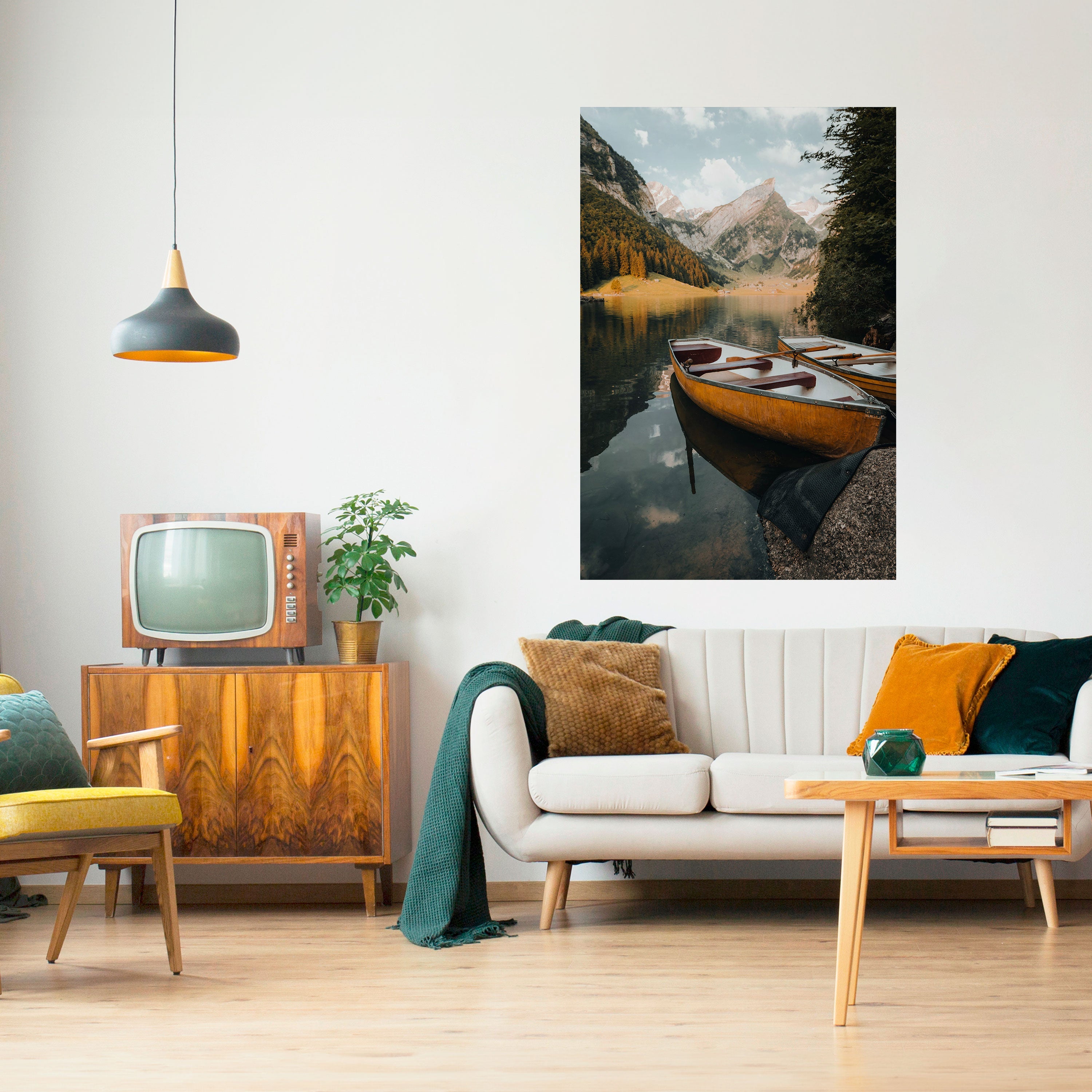 TRANQUIL LAKE JOURNEY Vertikales Poster zum Abziehen und Aufkleben
