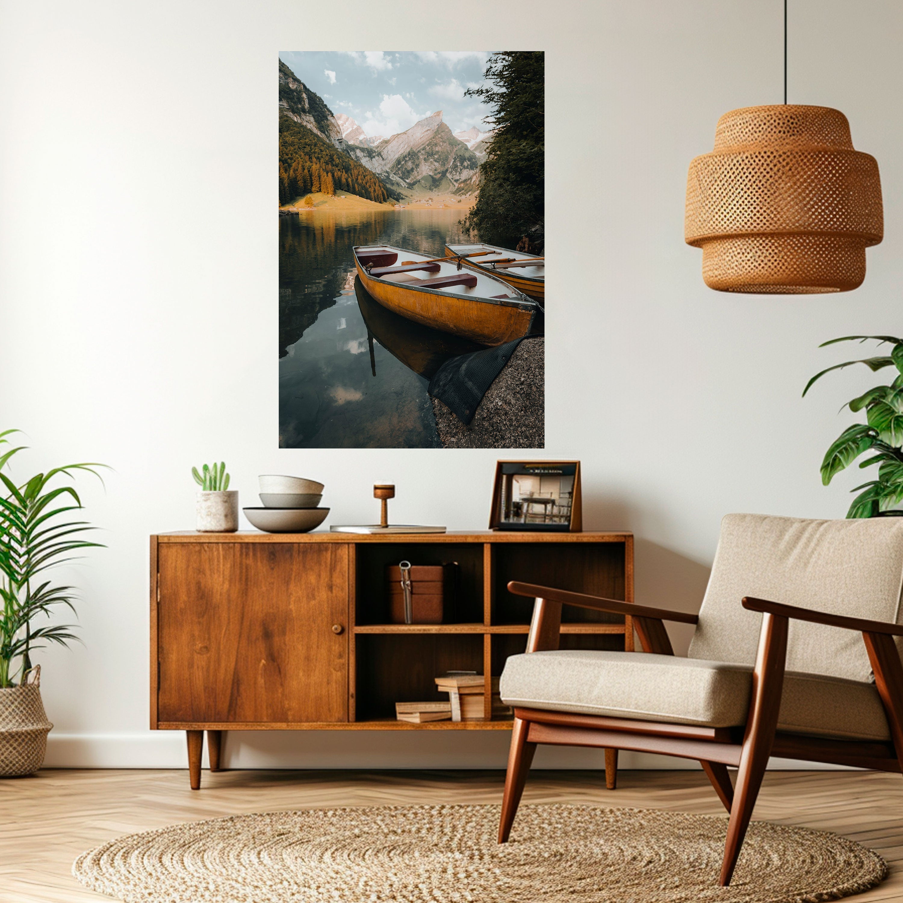 TRANQUIL LAKE JOURNEY Vertikales Poster zum Abziehen und Aufkleben