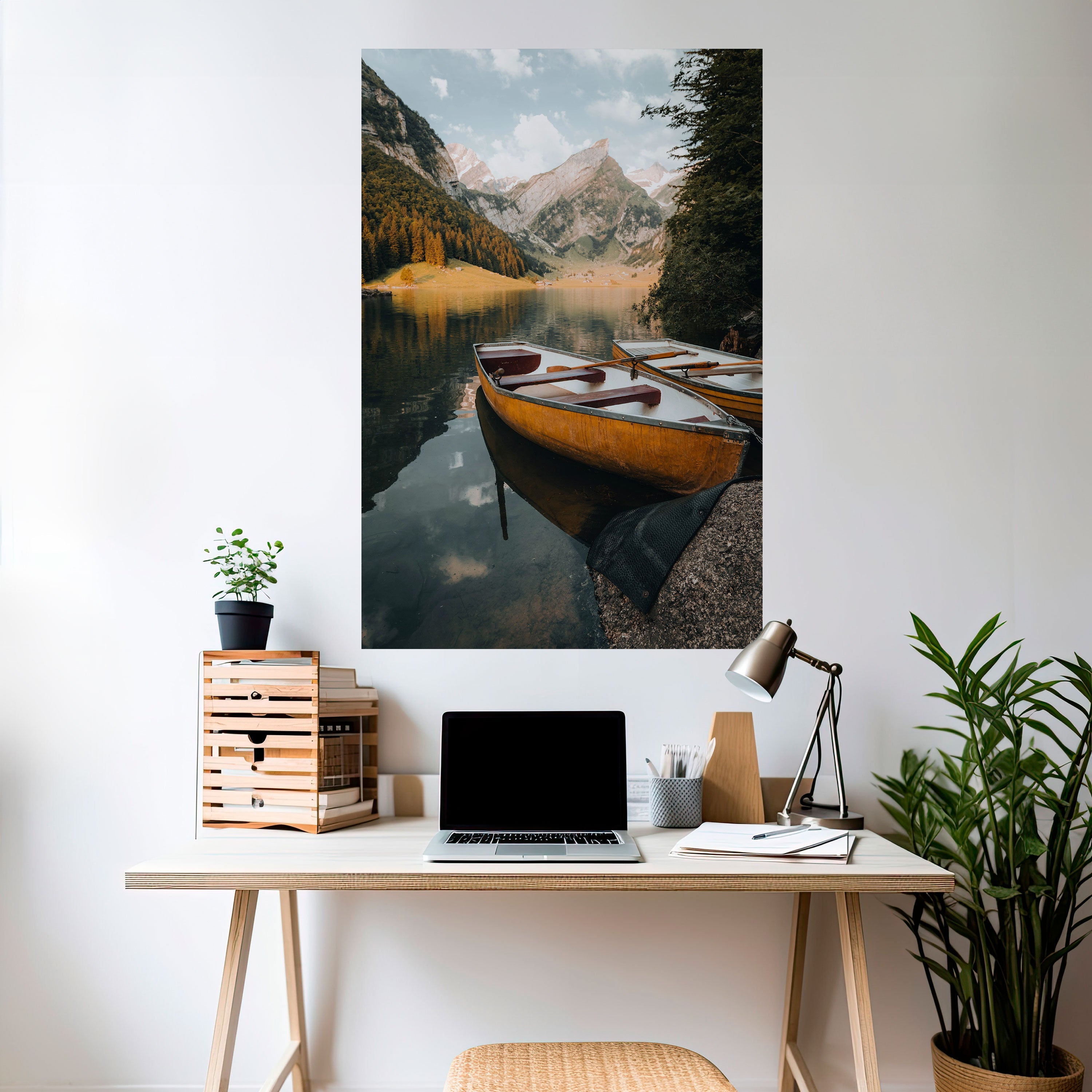 TRANQUIL LAKE JOURNEY Vertikales Poster zum Abziehen und Aufkleben