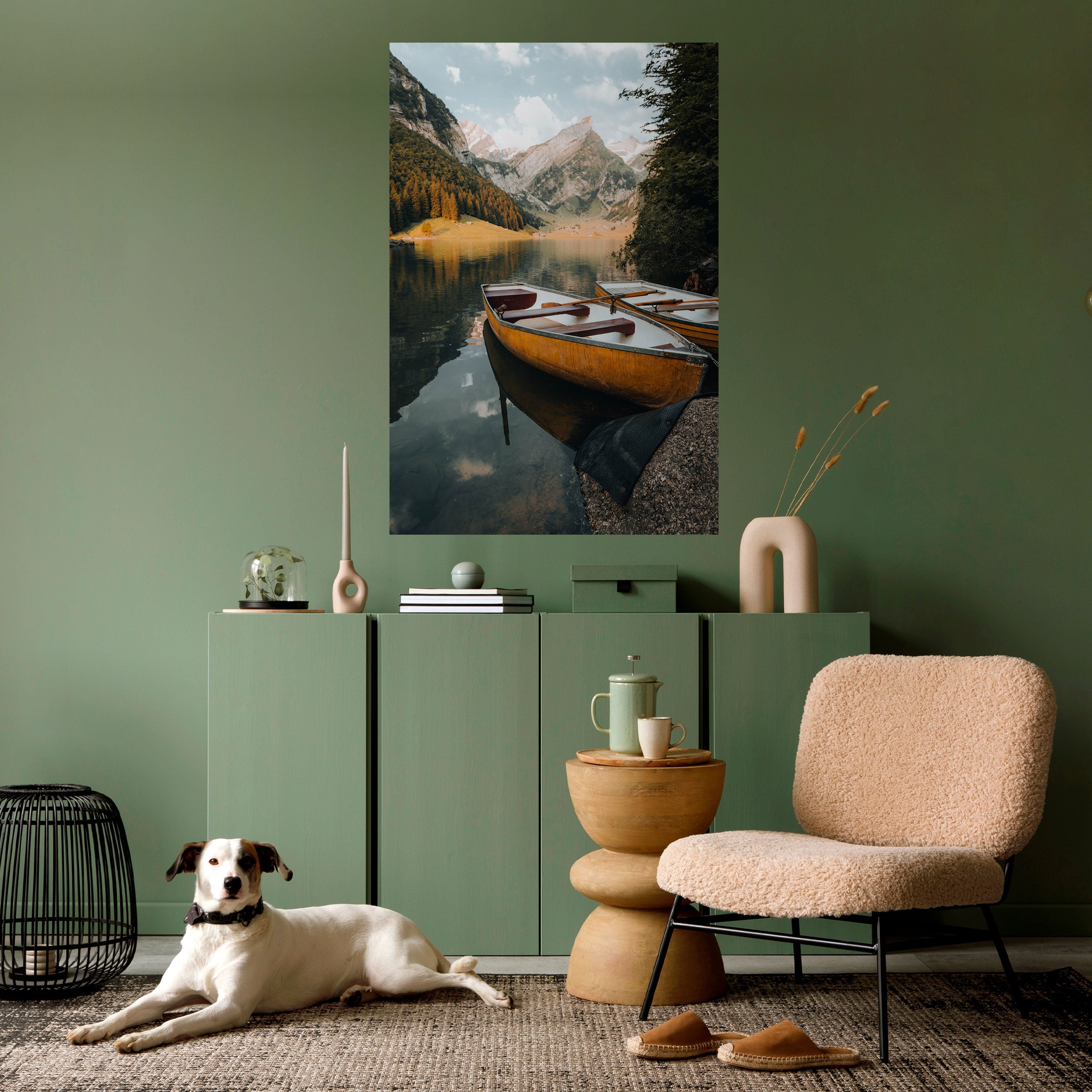 TRANQUIL LAKE JOURNEY Vertikales Poster zum Abziehen und Aufkleben