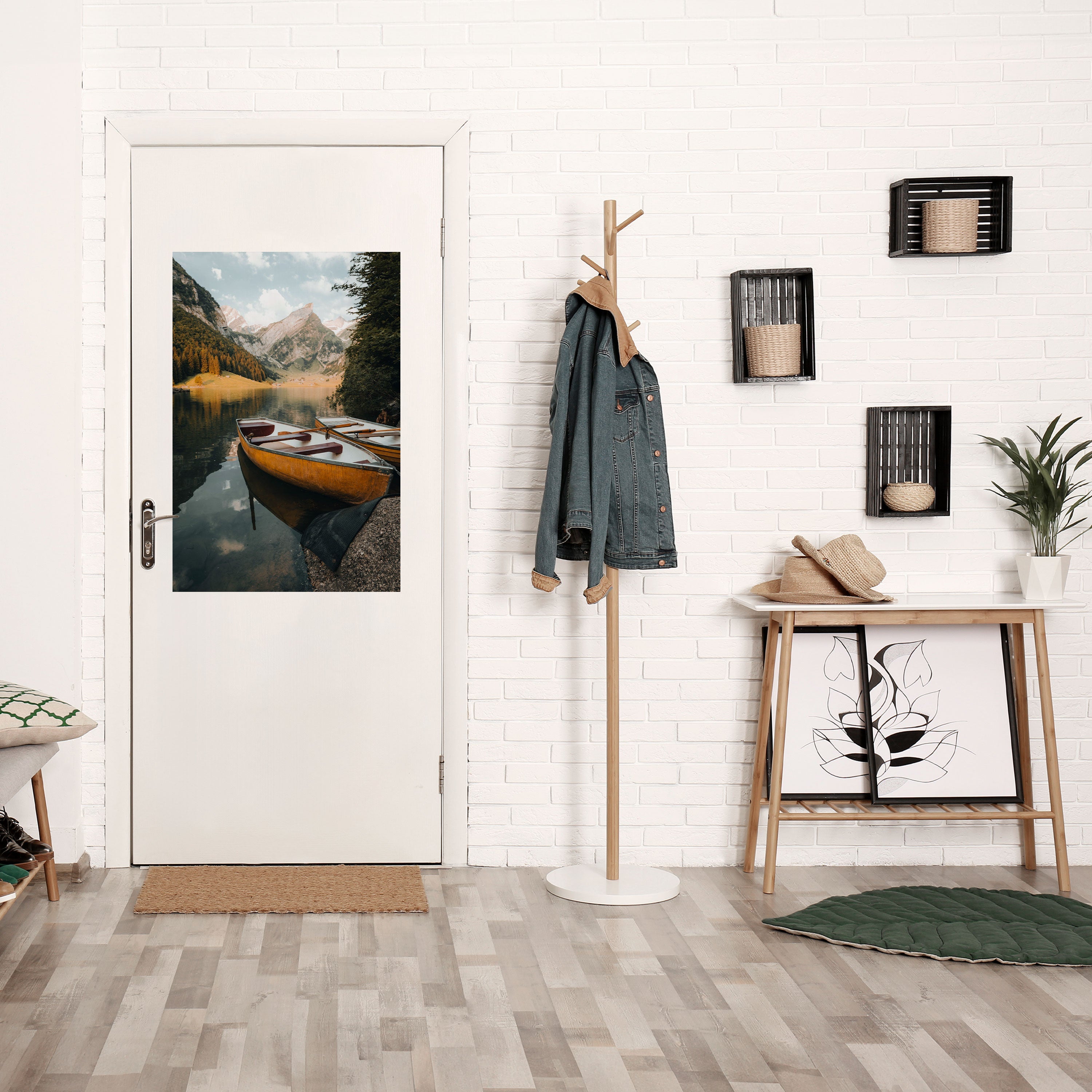 TRANQUIL LAKE JOURNEY Vertikales Poster zum Abziehen und Aufkleben