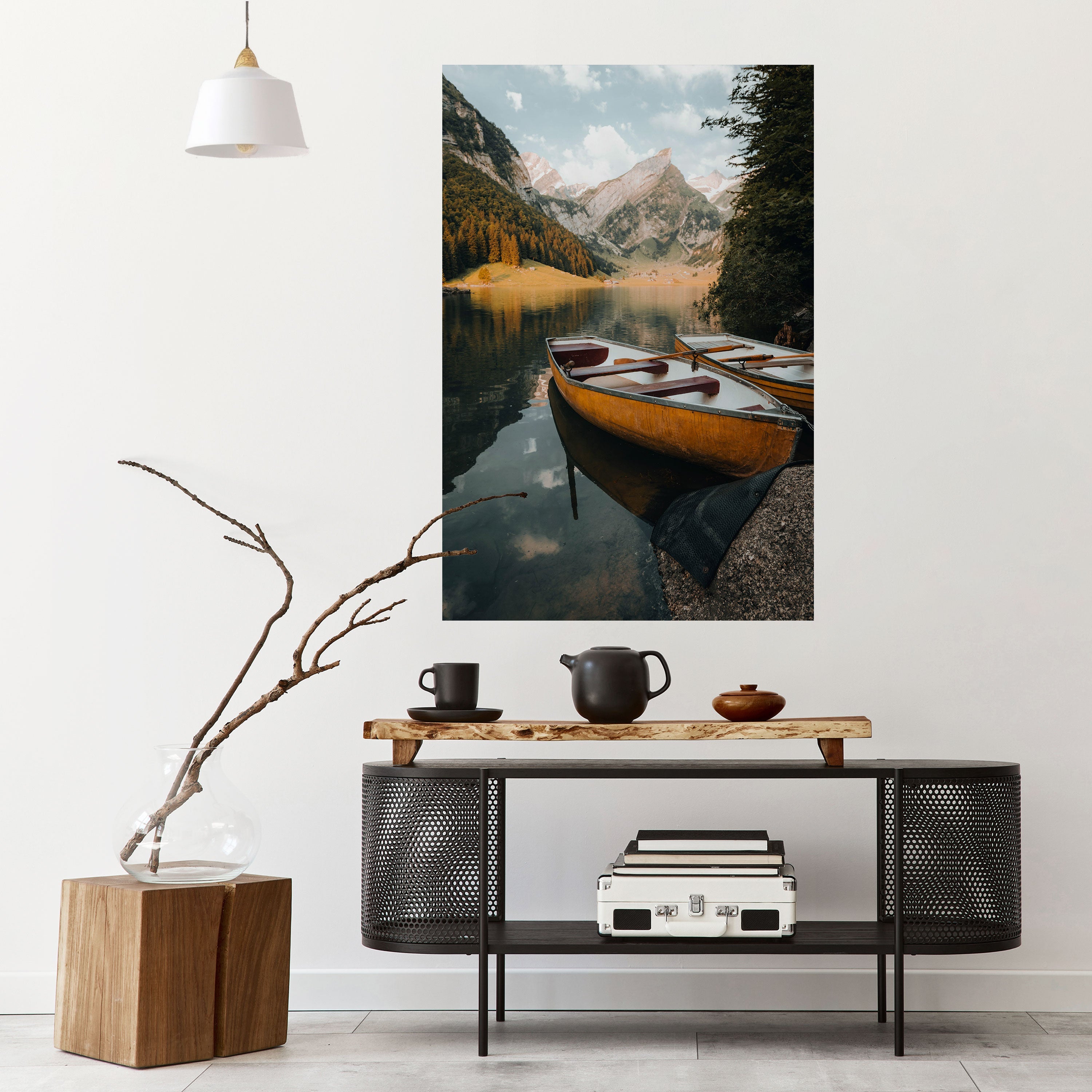 TRANQUIL LAKE JOURNEY Vertikales Poster zum Abziehen und Aufkleben