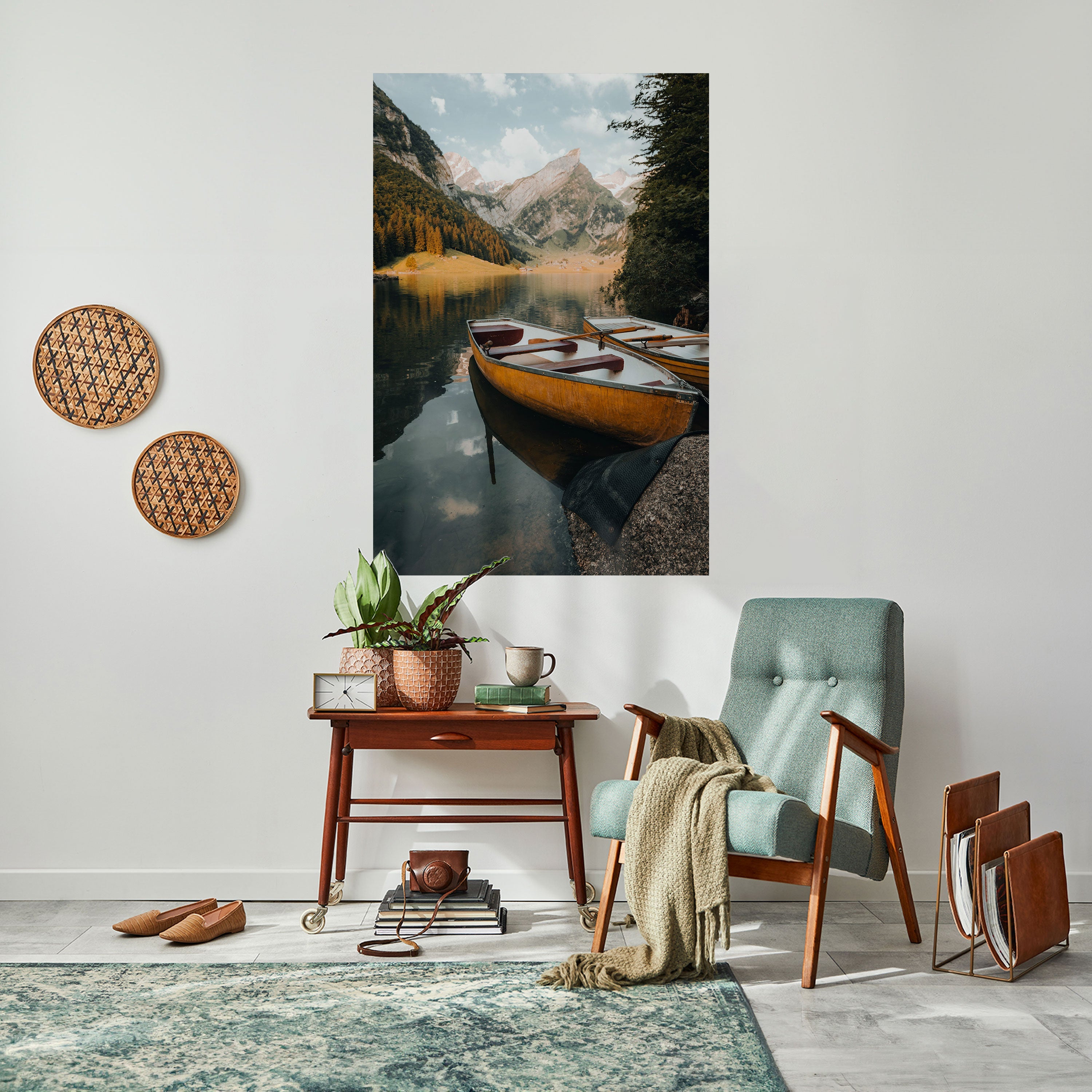 TRANQUIL LAKE JOURNEY Vertikales Poster zum Abziehen und Aufkleben