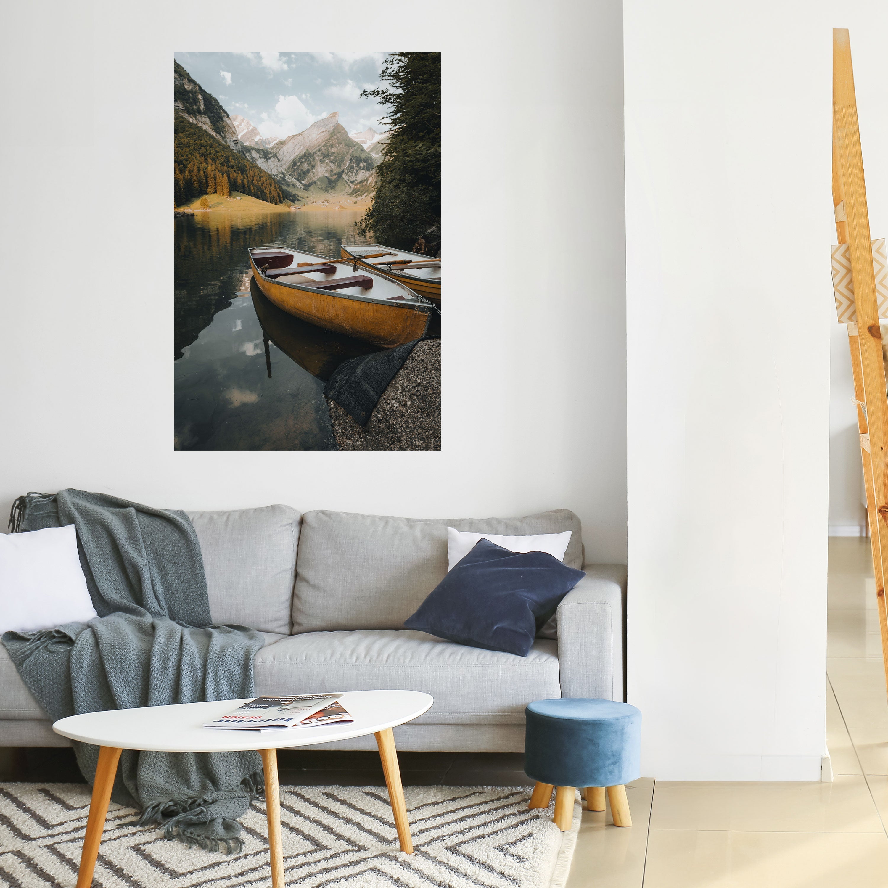 TRANQUIL LAKE JOURNEY Vertikales Poster zum Abziehen und Aufkleben