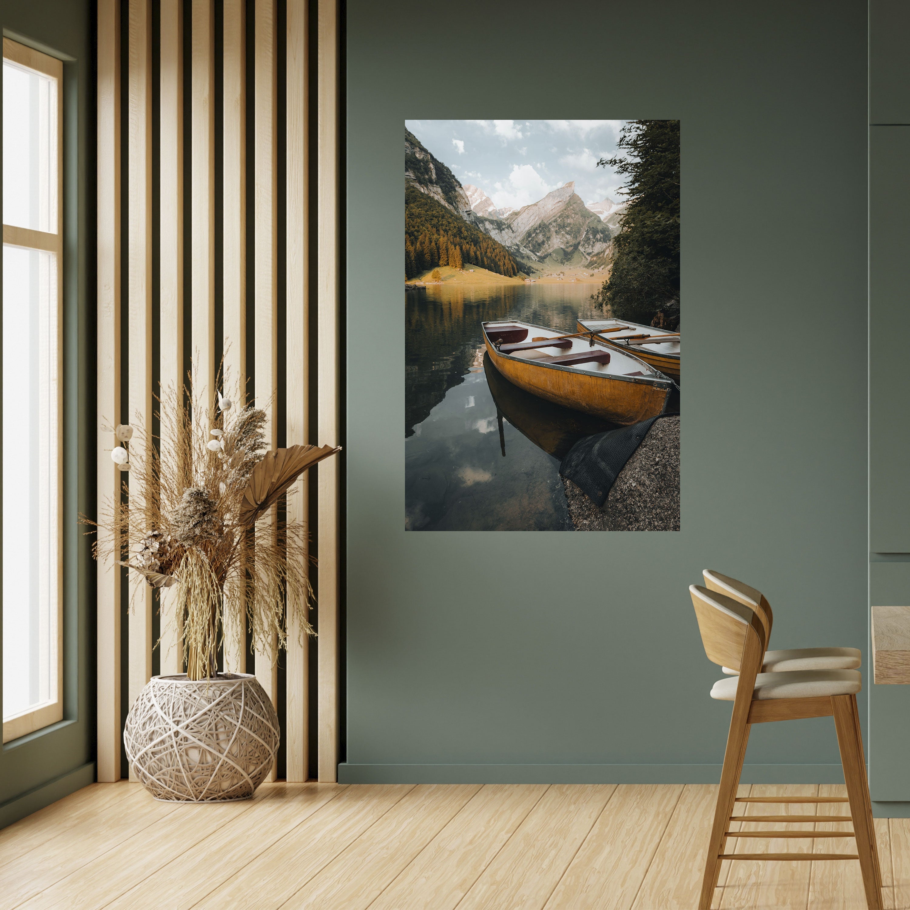 TRANQUIL LAKE JOURNEY Vertikales Poster zum Abziehen und Aufkleben
