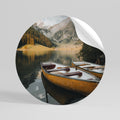 TRANQUIL LAKE JOURNEY Runder Wandsticker zum Abziehen und Aufkleben