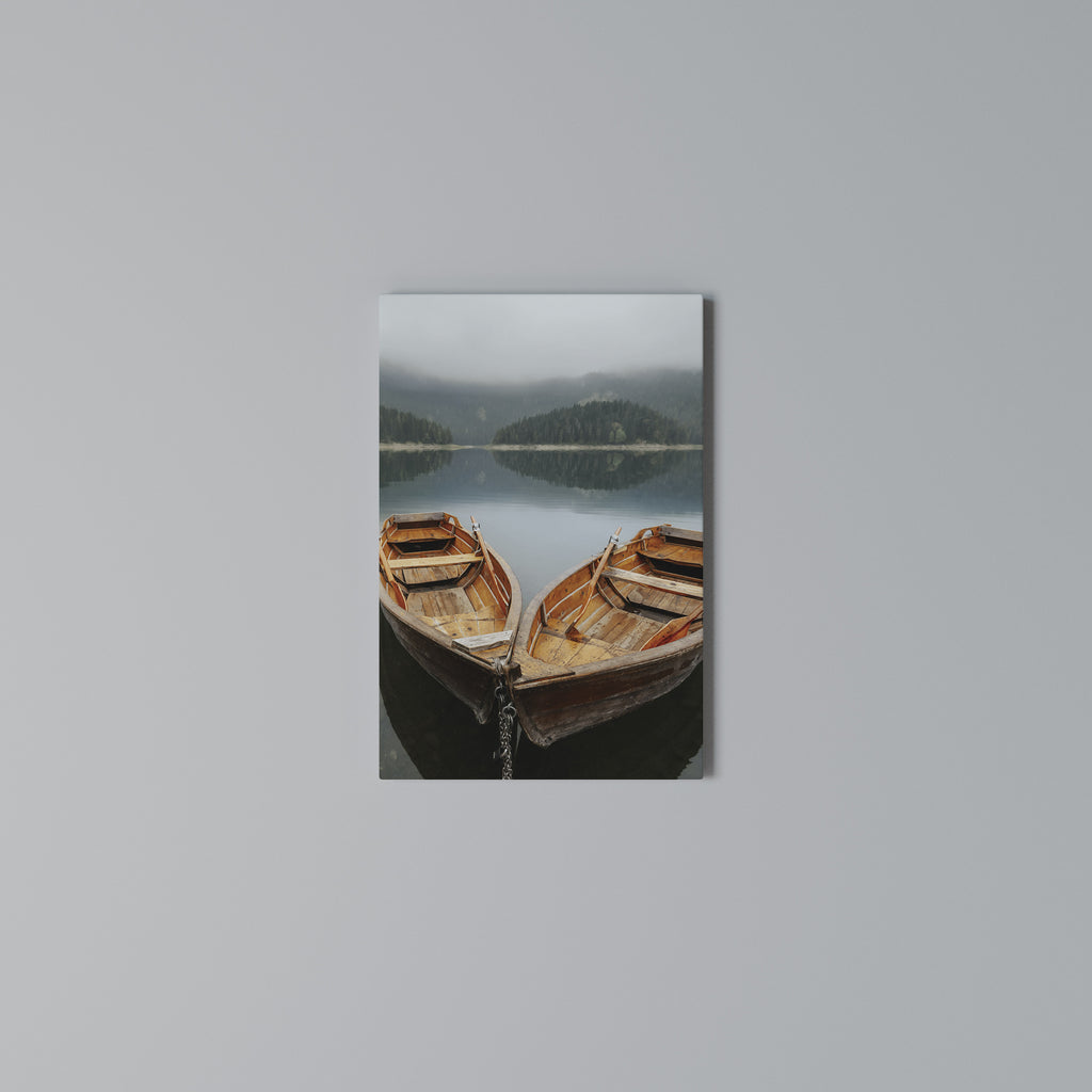 HARMONY OF BOATS Vertical Canvas Print