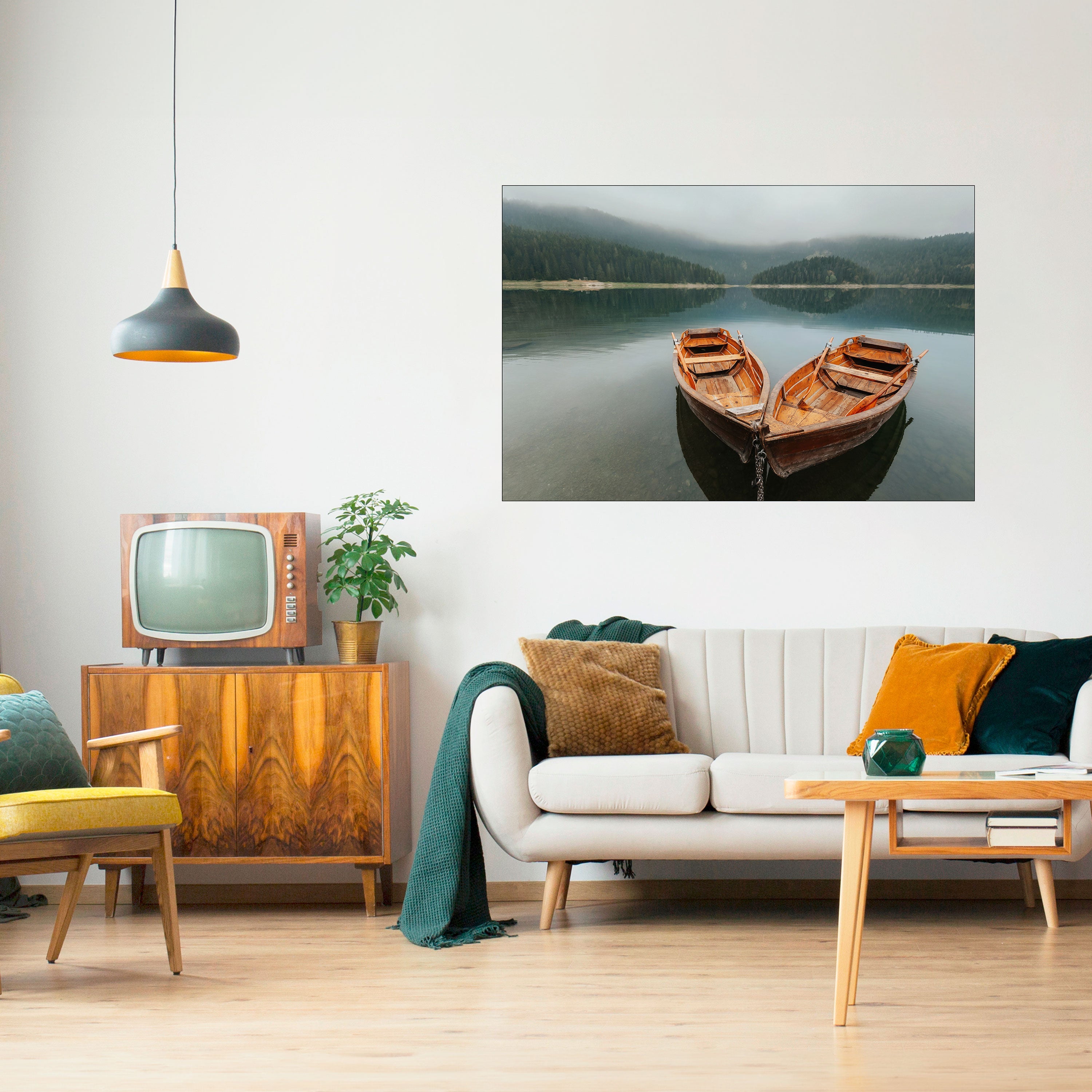HARMONIE DER BOOTE Horizontales Poster zum Abziehen und Aufkleben