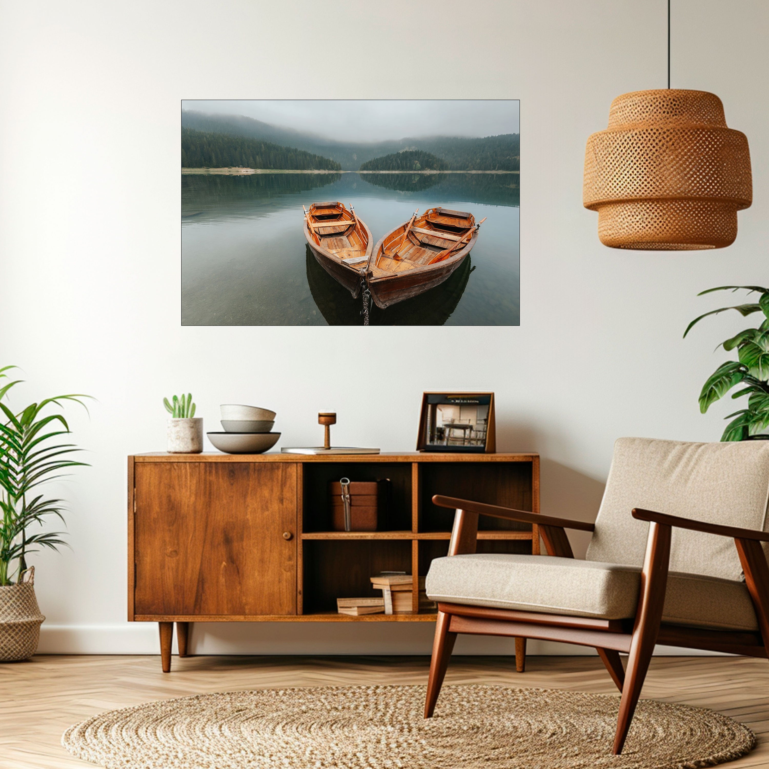 HARMONIE DER BOOTE Horizontales Poster zum Abziehen und Aufkleben