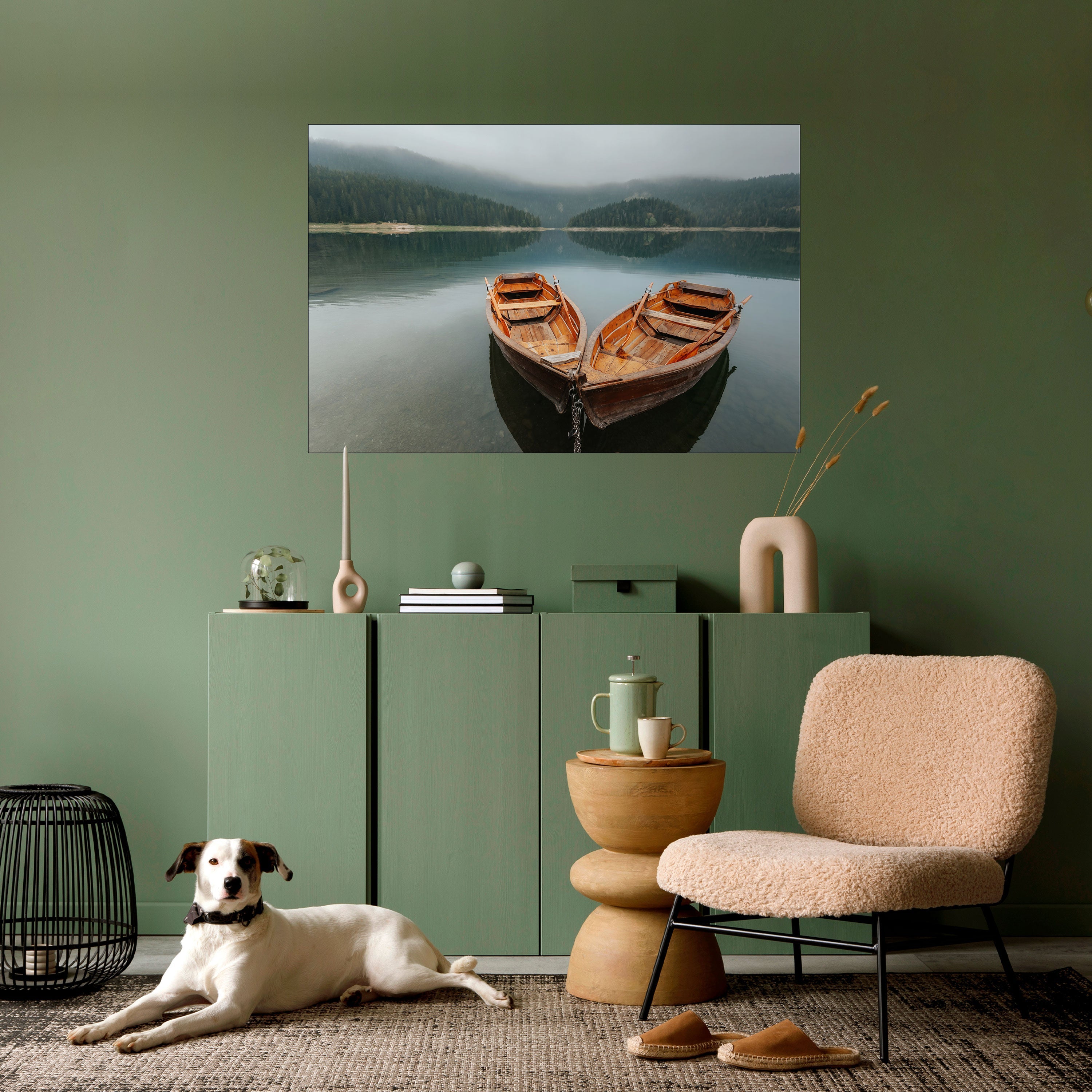 HARMONIE DER BOOTE Horizontales Poster zum Abziehen und Aufkleben