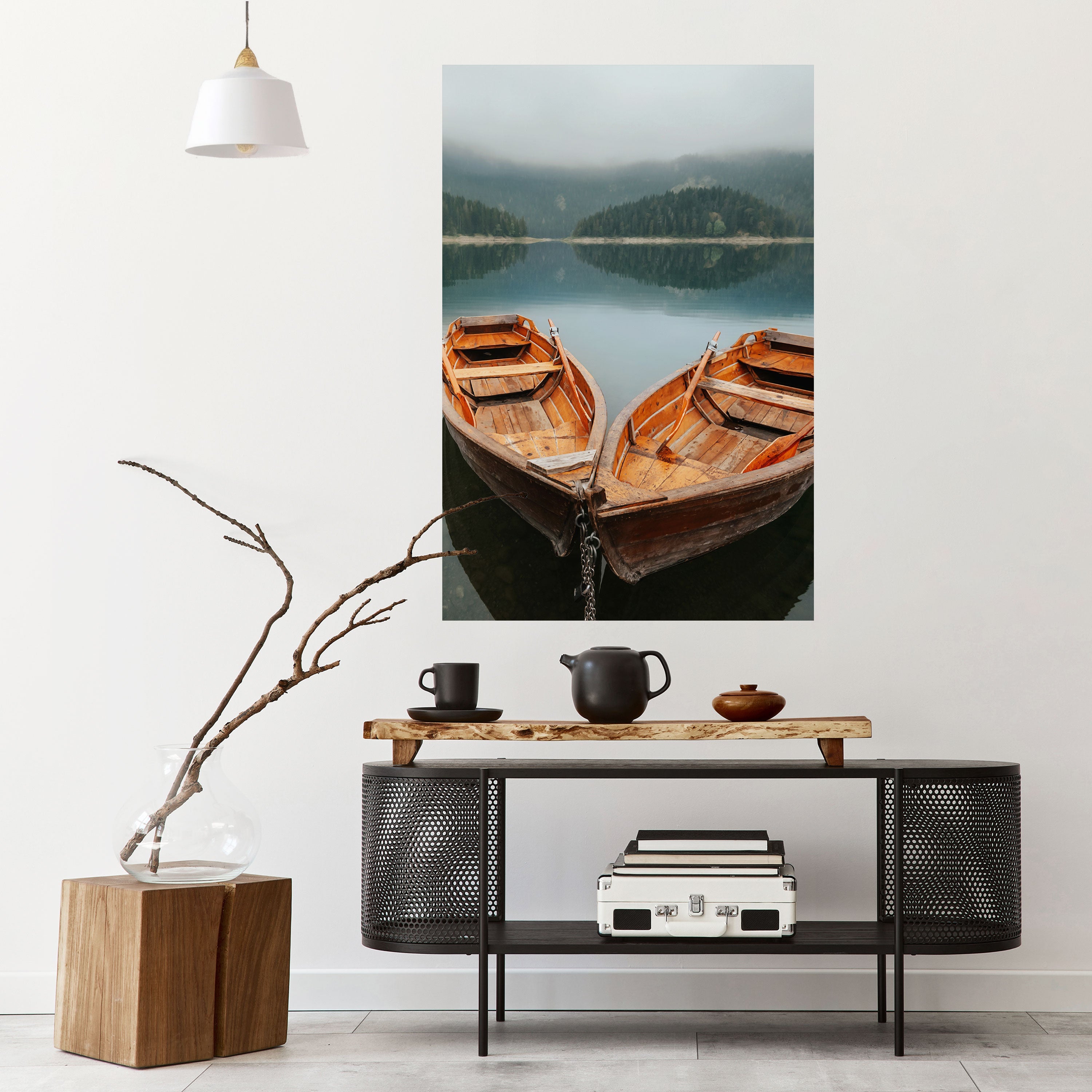 HARMONIE DER BOOTE Vertikales Poster zum Abziehen und Aufkleben