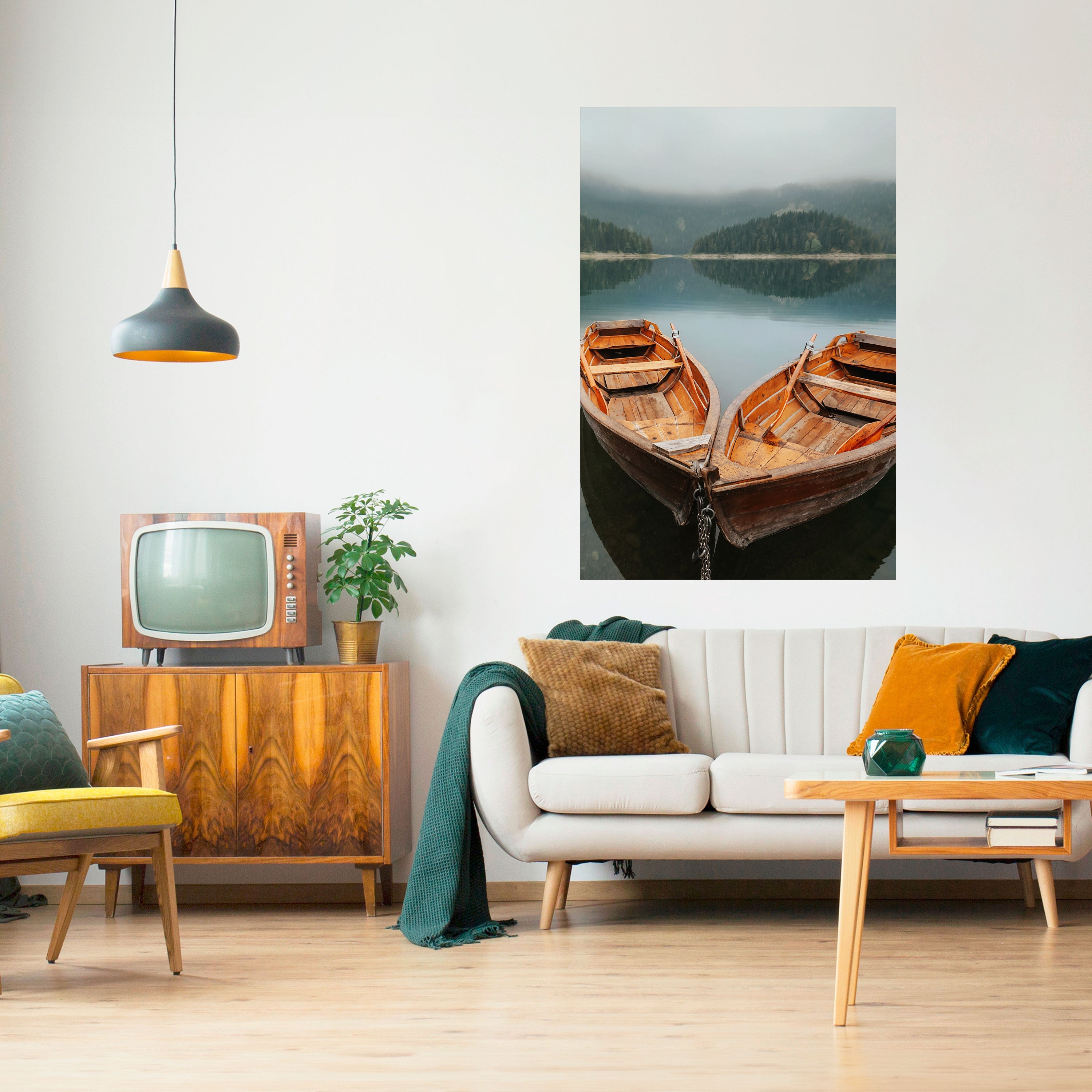 HARMONIE DER BOOTE Vertikales Poster zum Abziehen und Aufkleben