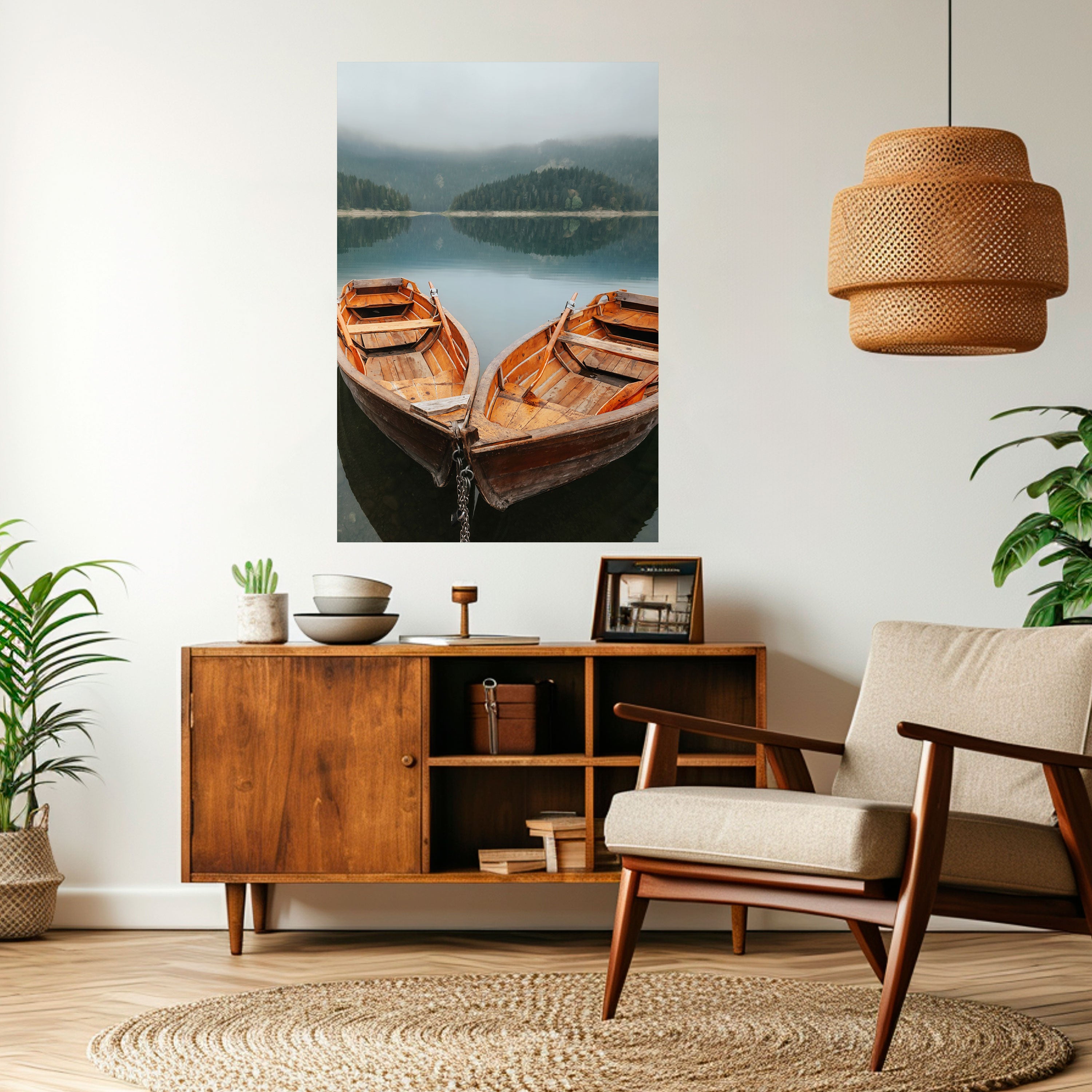 HARMONIE DER BOOTE Vertikales Poster zum Abziehen und Aufkleben