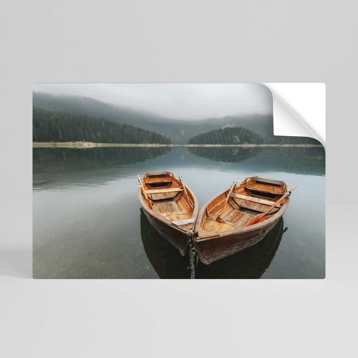 HARMONY OF BOATS Peel and Stick Horizontal Poster