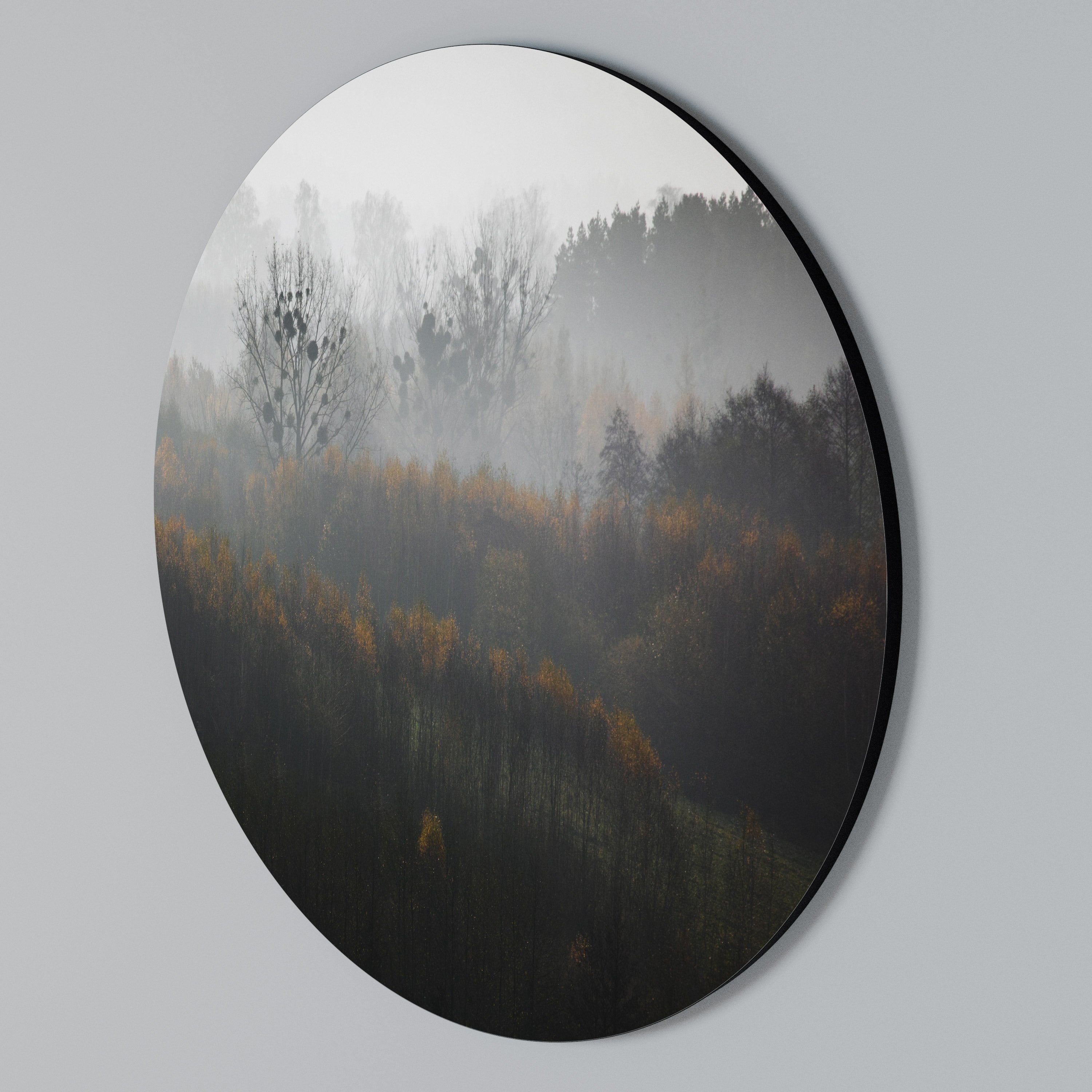 AUTUMNAL HAZE Round Wall Art