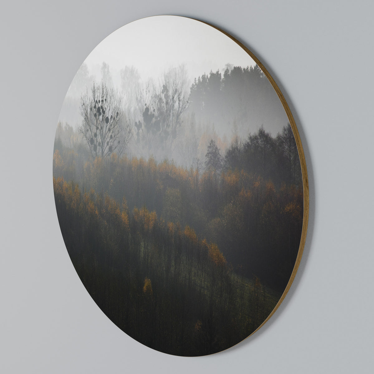 AUTUMNAL HAZE Round Wall Art