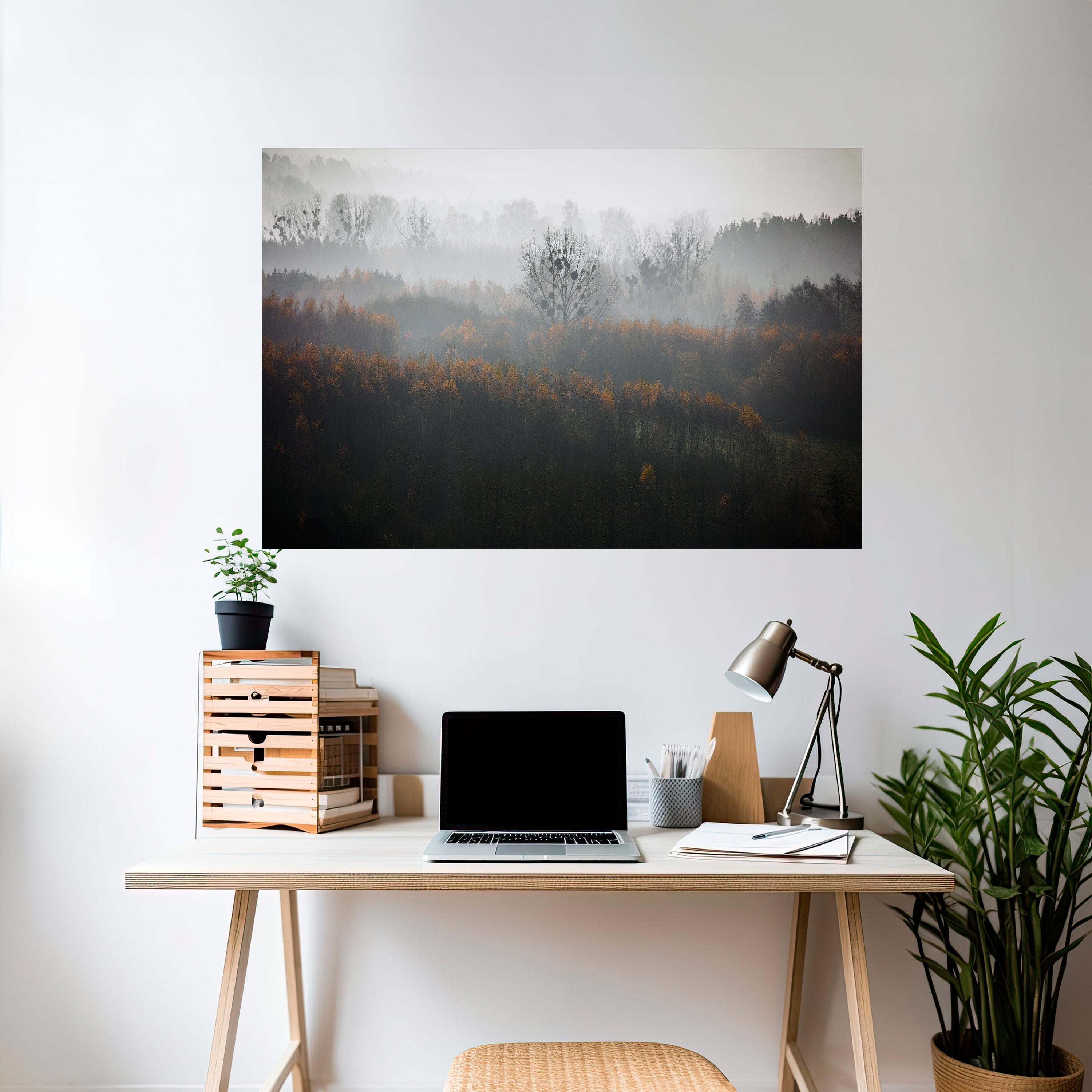 AUTUMNAL HAZE Horizontales Poster zum Abziehen und Aufkleben